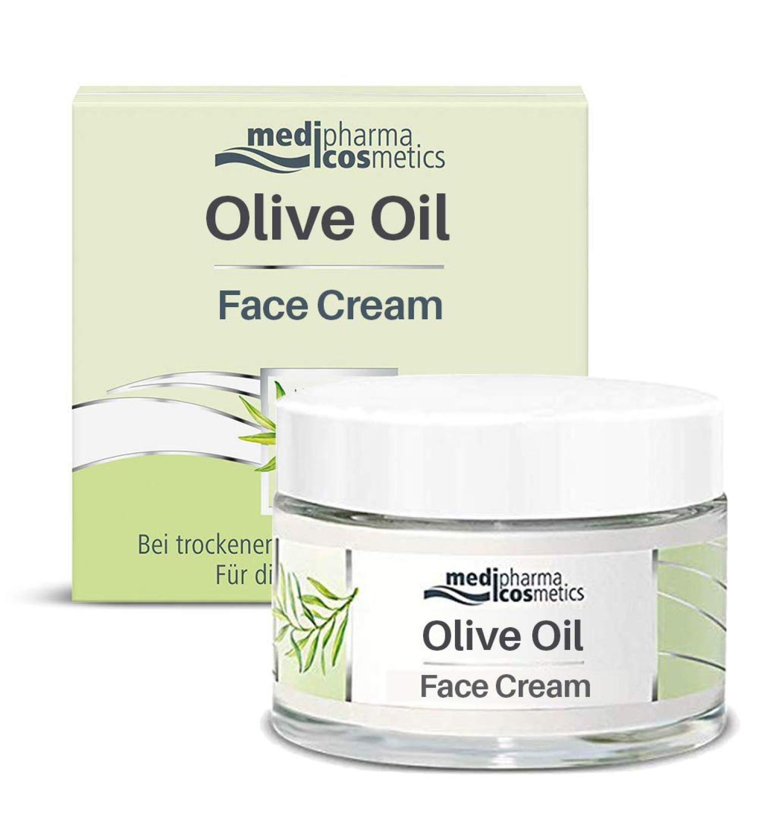 Medipharma Cosmetics Face Cream for Normal & Dry Skin | Daily Moisturizing Facial Lotion with Olive Oil, Vitamin A & E | Paraben-Free Dry Sensitive Skin Care (50ml) - Buy Online on GoSupps.com