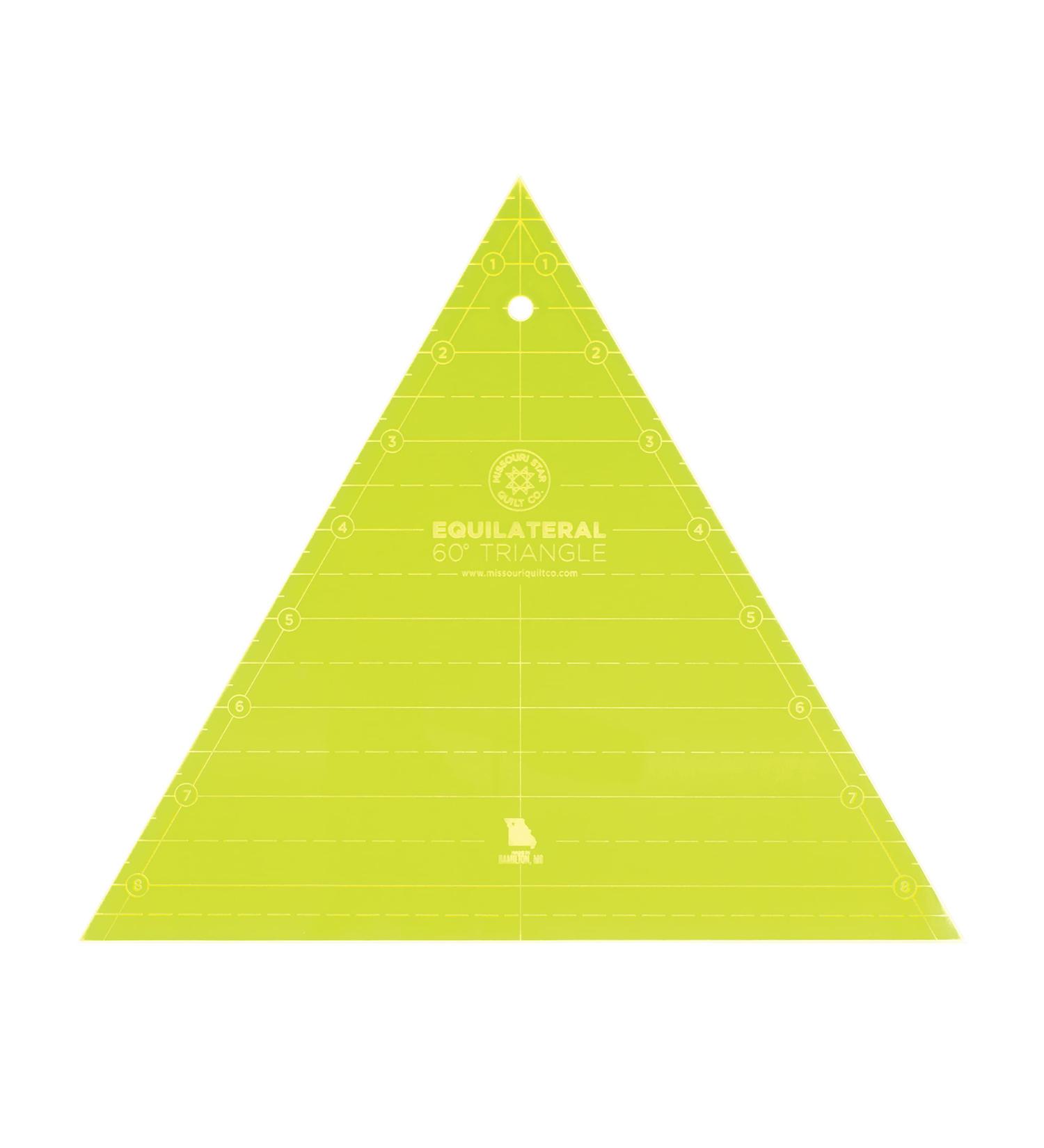 Missouri Star Quilt Triangle Template | 8 Inch Acrylic 60 Degree Ruler for Charm Packs & Layer Cakes | Triangle Quilt Template for Cutting & Sewing - Green - Buy Online on GoSupps.com