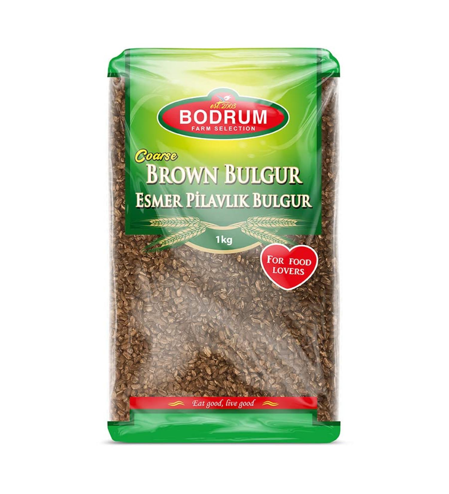 Brown Bulgur - Whole Grain bulgur- 1 kg - Esmer bulgur pilavlik