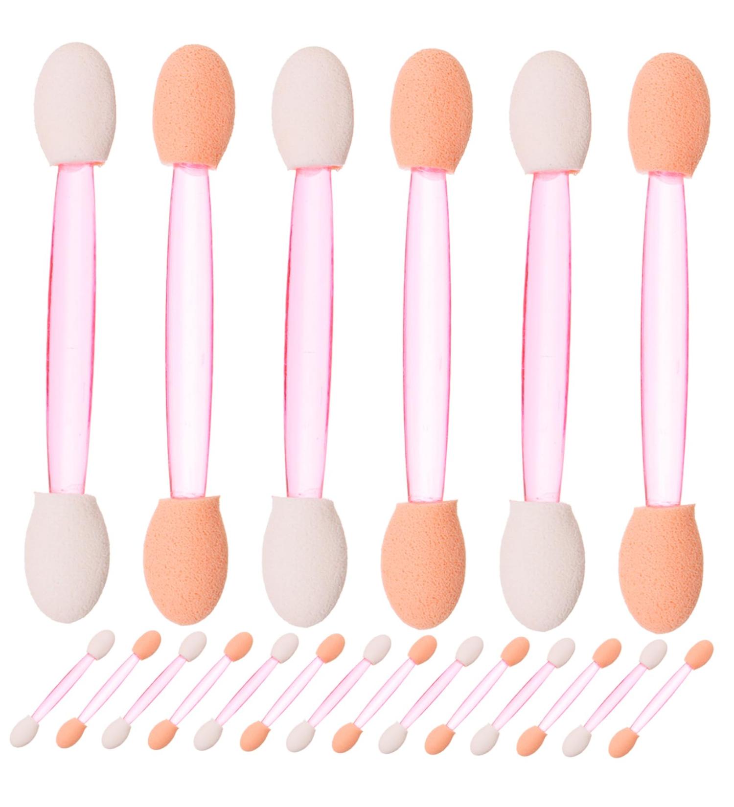 Housoutil 100pcs Eye Shadow Stick Sponge Applicator Makeup Cosmetic Make up Pink Rubber Cotton Woman Eye Patch 7.5x0.5cm Pink - Buy Online on GoSupps.com