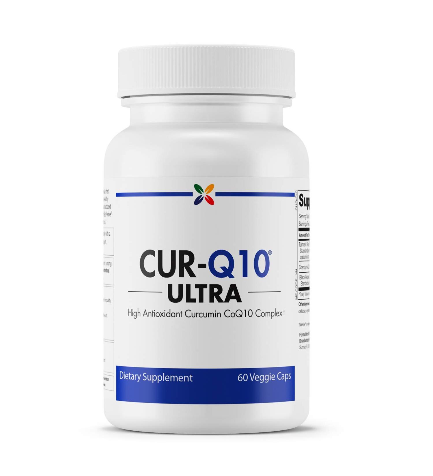 Stop Aging Now CUR-Q10 Ultra Curcumin CoQ10 Complex - Anti-Aging Veggie Capsules for Enhanced Wellness - Shop Internationally - Buy Online on GoSupps.com