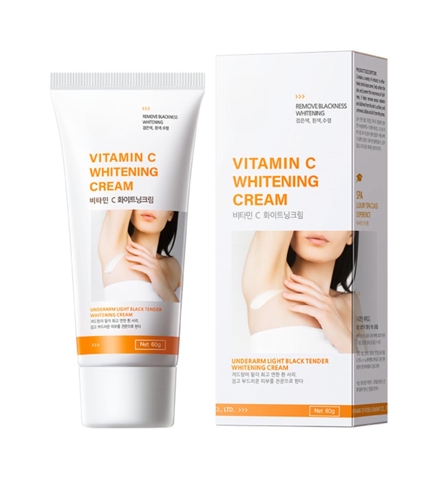 Vitamin C Underarm Brightening Cream Skin Lightening Cream Vitamin C Armpit Brightening Cream Dark Underarms Treatment Body Cream for Dark Spot Corrector Lightening Cream for Knees& Elbows & Leg - Buy Online on GoSupps.com
