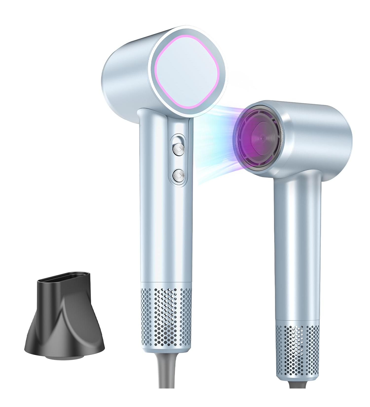 Hair Dryer Travel 110 000 RPM Sechoir Cheveux with Ceramic Technology Nozzle for Fast Drying High Speed Blow Dryer 3-Speed Thermo Control Professional Low Noise Design for Travel/Home/Salon Blue - Buy Online on GoSupps.com
