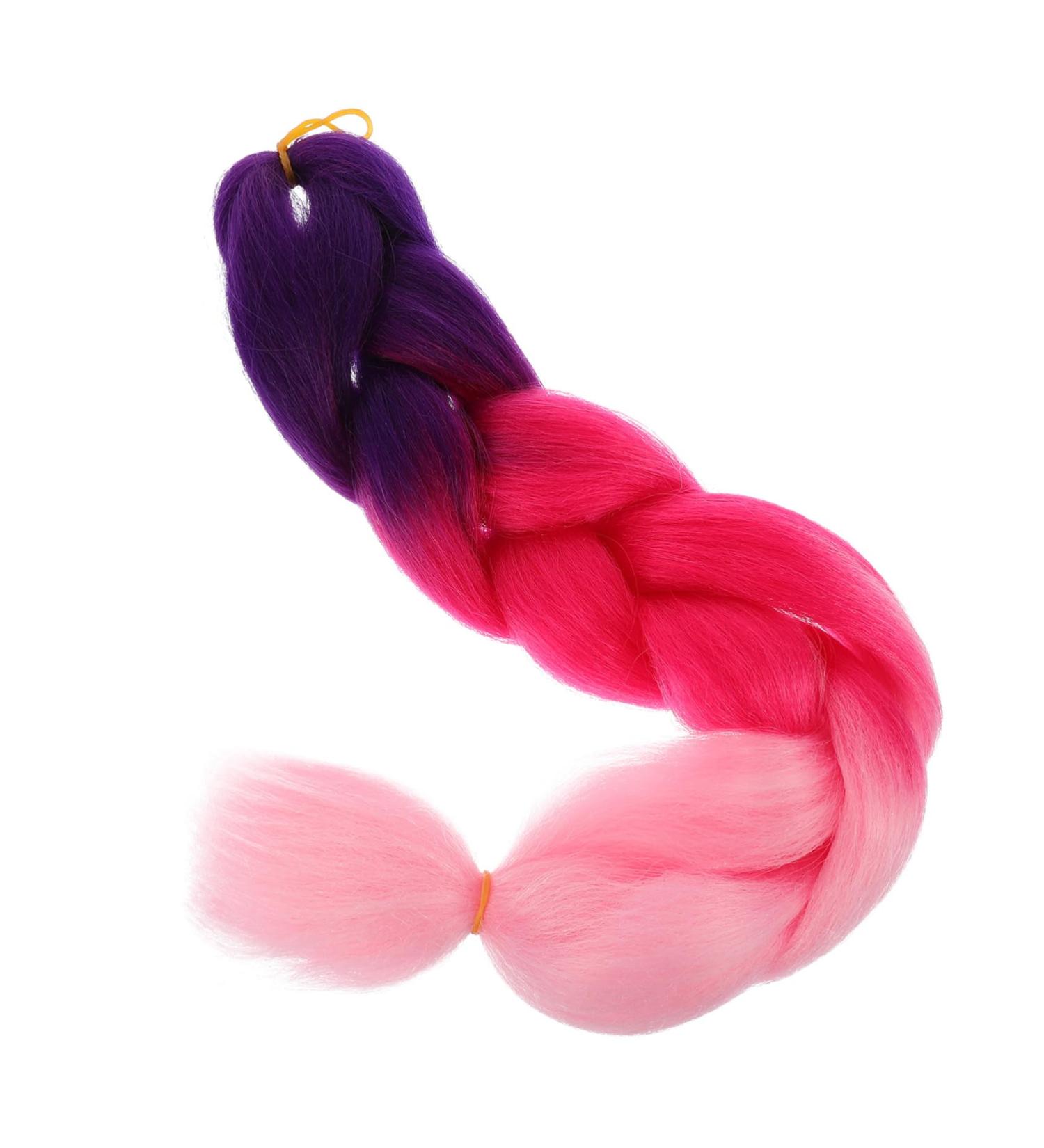 SHERCHPRY purple hair extensions Big Braid Jumbo Braiding Hair Colored Hair Extensions for Braiding Ponytail Braid Braiding Hair Extensions for Women wigs colored Hairpiece headgear giant - Buy Online on GoSupps.com