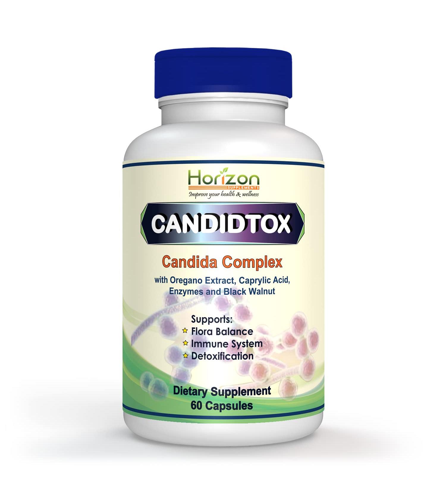 Candida Cleanse Support & Detox with Natural Herbs, Probiotics & Oregano Oil - Extra Strength Supplements for Men & Women - Buy Online on GoSupps.com