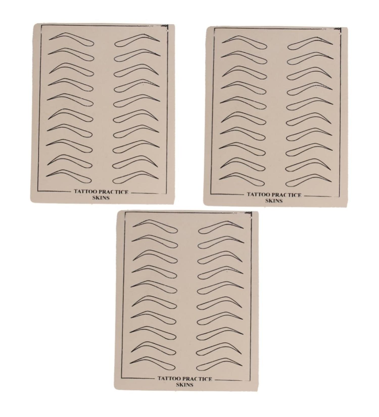 Beavorty 18 Sheets Eyebrow Microblading Skin Vehicle Grab Handles Eyebrow Training Skin Practice Skin - Buy Online on GoSupps.com