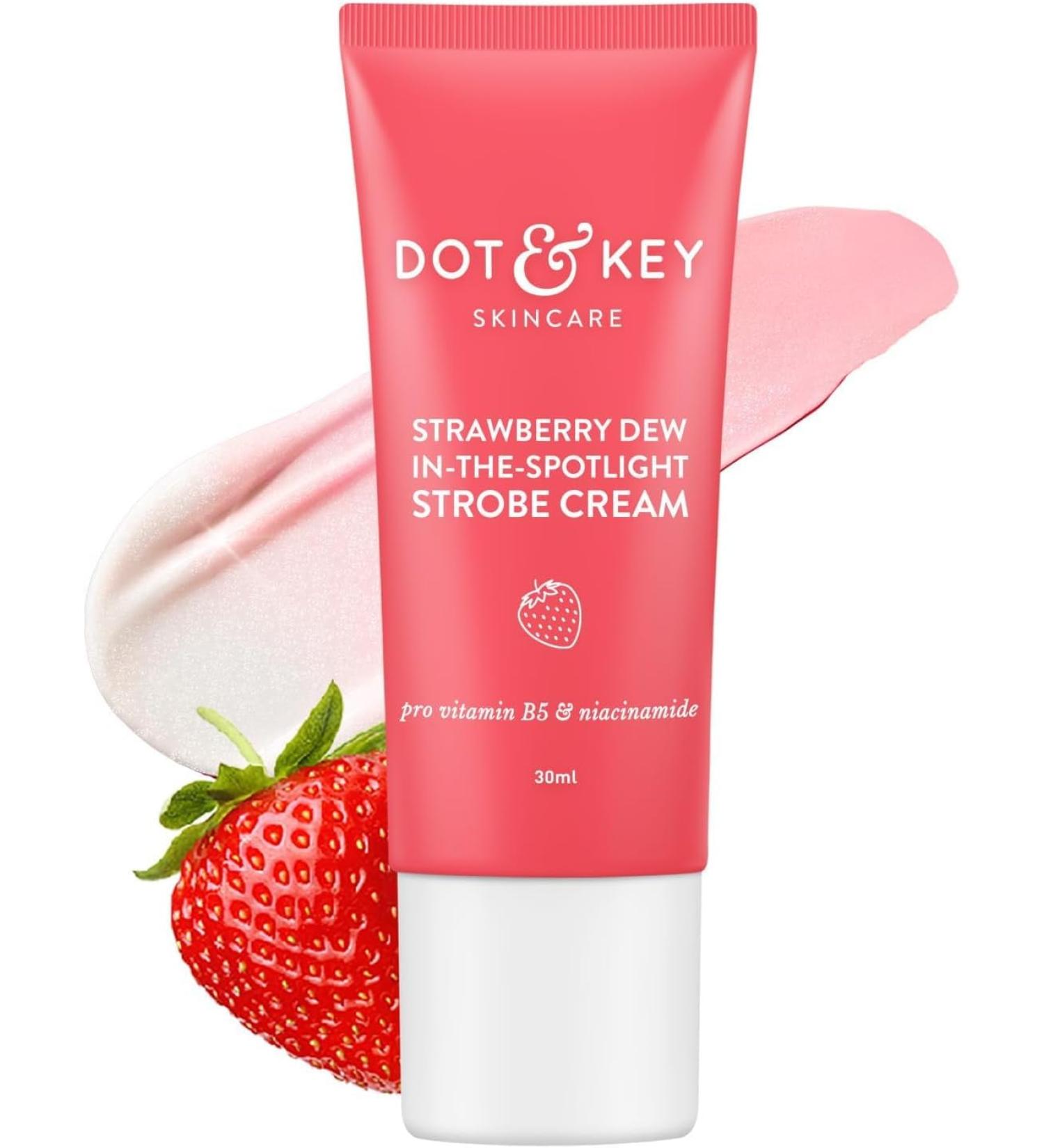 MENT Strawberry Dew Strobe Cream - Radiance Moisturizer & Highlighter for Instant Glow | Hydrating Skin Cream for Women & Men | 30ml - Buy Online on GoSupps.com