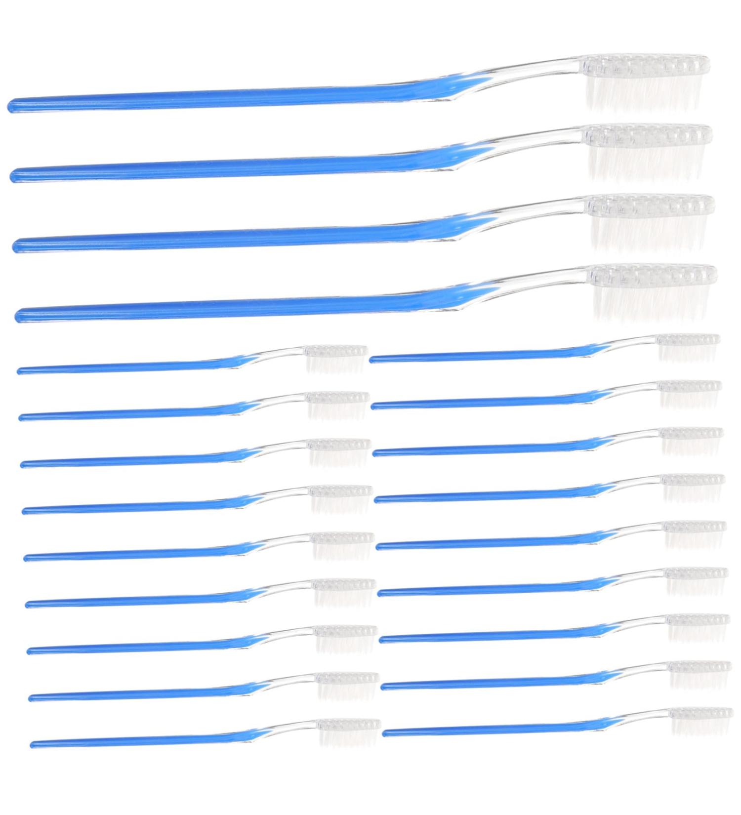Topperfun Travel Toothbrush Set - 50 Comfortable Two-Colored Manual Toothbrushes for Hotels & Travel - Buy Online on GoSupps.com