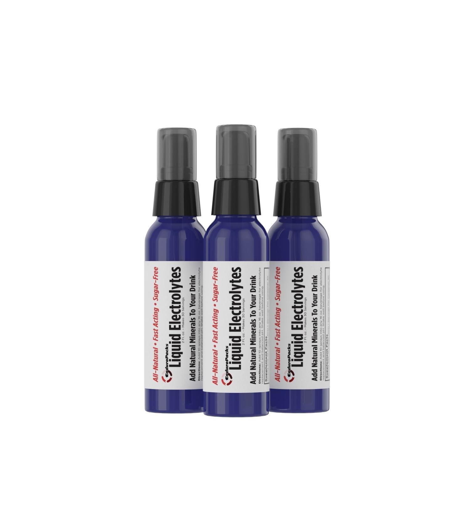 All-Natural Sugar-Free Liquid Electrolytes - Zero Calories | 3 Pack (90 Servings) - Boost Hydration & Performance - Buy Online on GoSupps.com