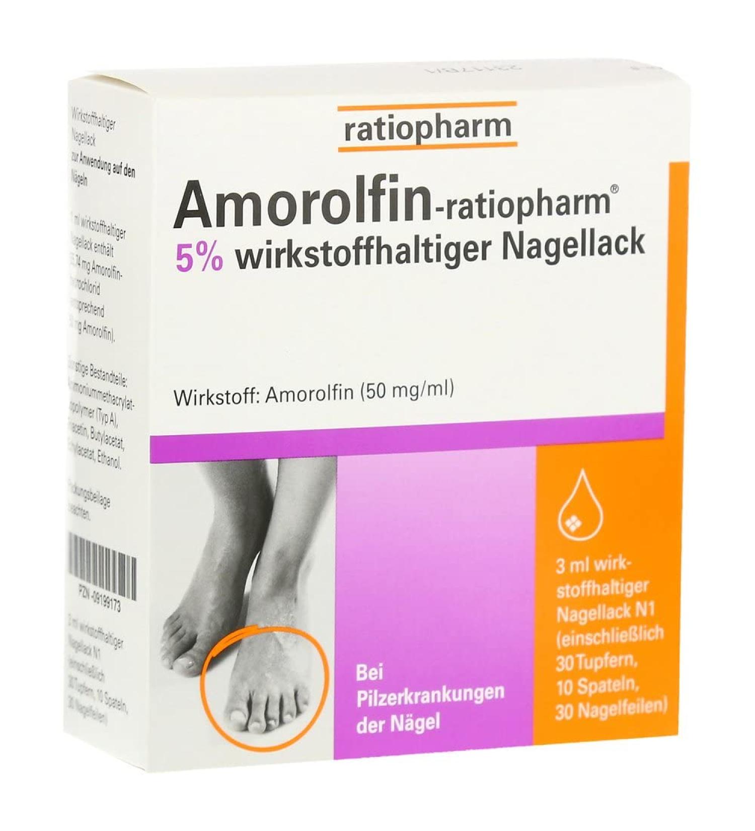 AMOROLFIN ratiopharm 5% active ingredient nail polish 3ml (PZN: 09199173)