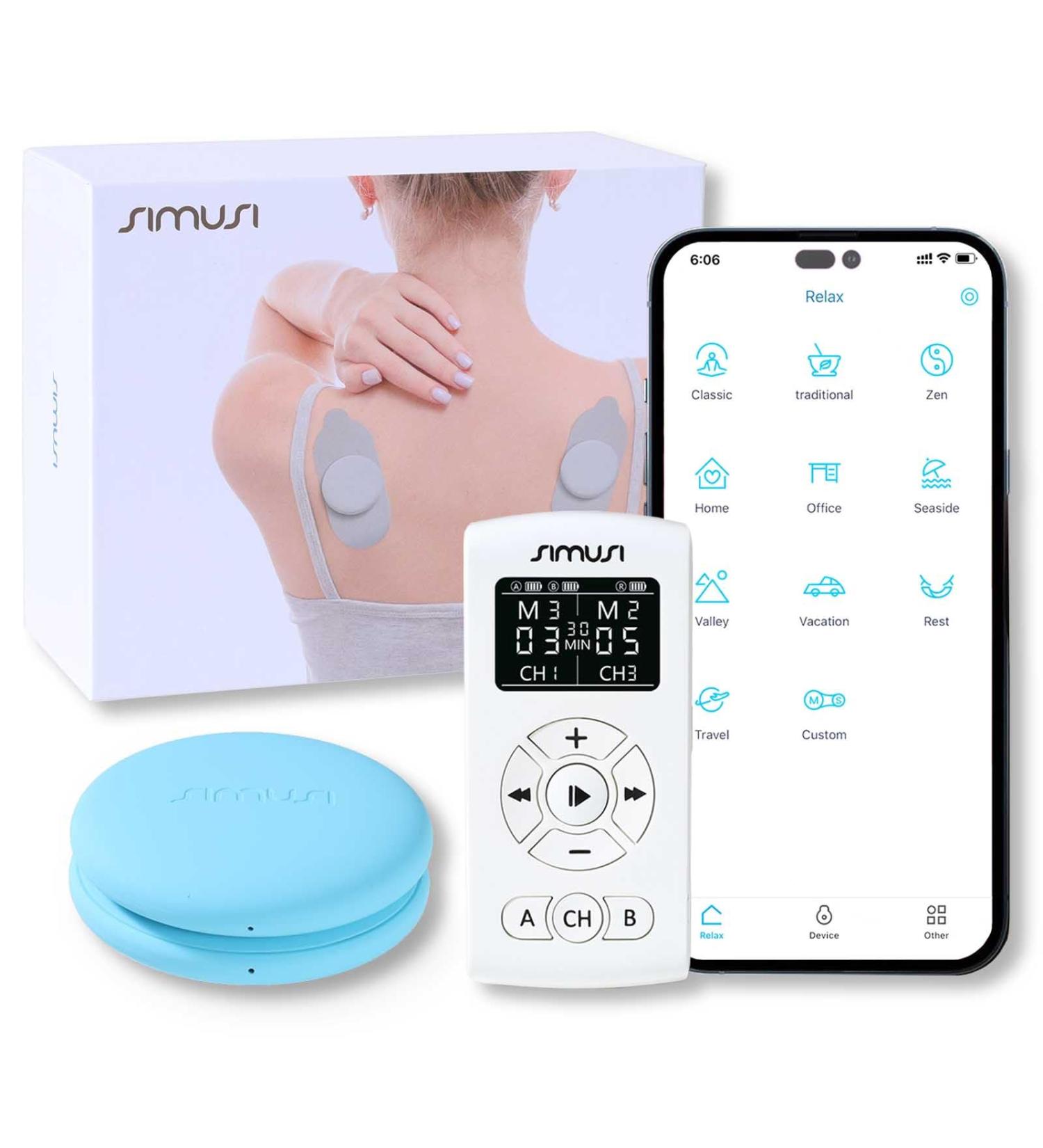Wireless TENS Unit with APP - Dual Host Electronic Pulse Muscle Stimulator for Pain Relief & Relaxation - Remote Control Massager - Buy Online on GoSupps.com