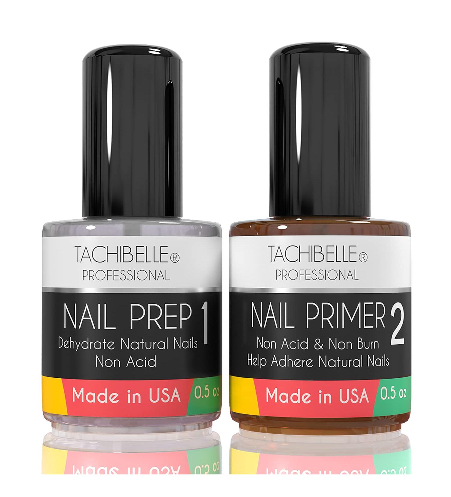 Tachibelle Professional Nail Prep & Primer Set - 0.5 oz | Natural Nail Dehydrate & Bond for Acrylic Powder & Gel Polish - Buy Online on GoSupps.com