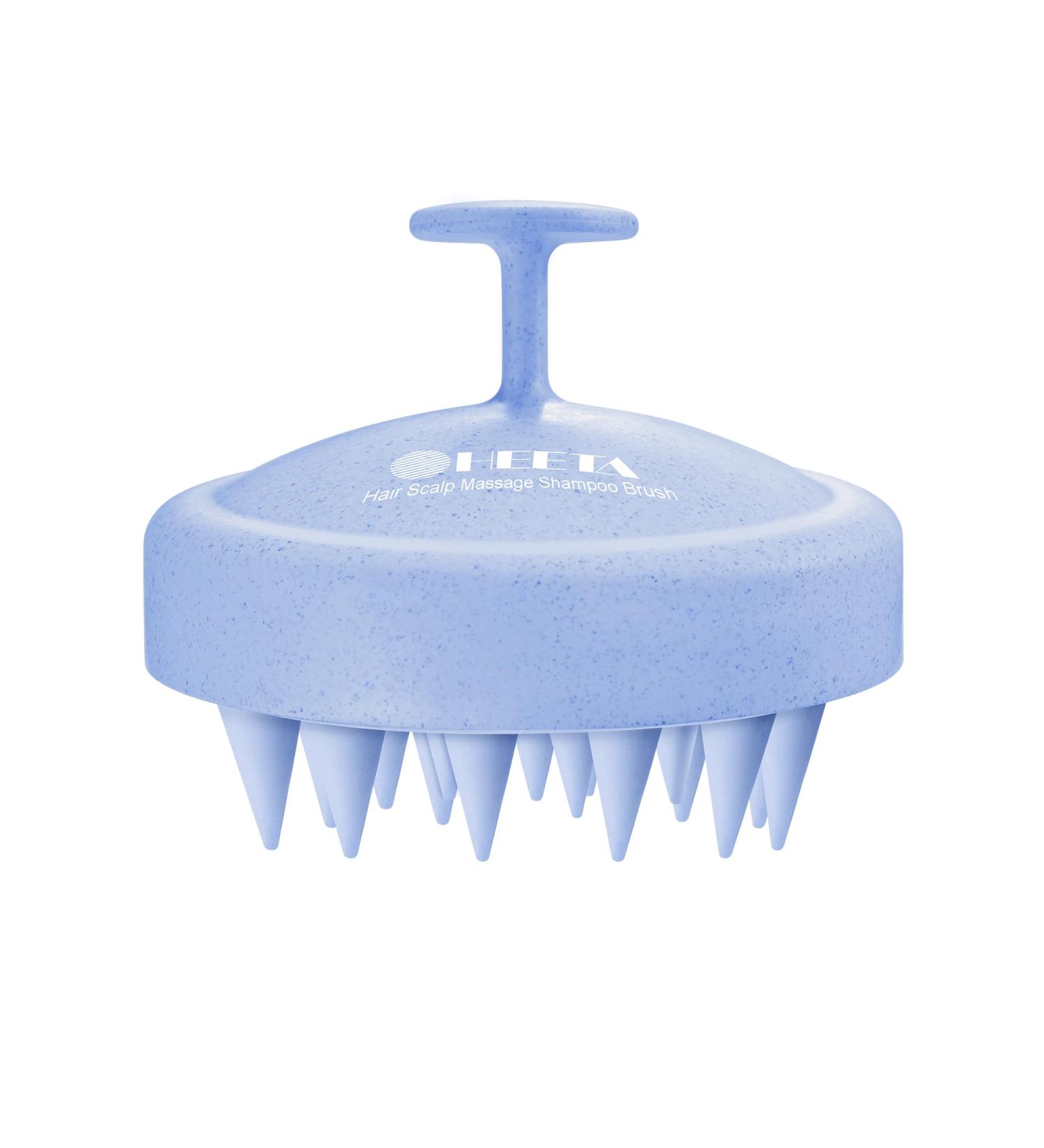Heeta Scalp Massage Brush - Soft Silicone Hair Care Brush for Relaxation | Suitable for Men Women & Children - Sky Blue - Buy Online on GoSupps.com