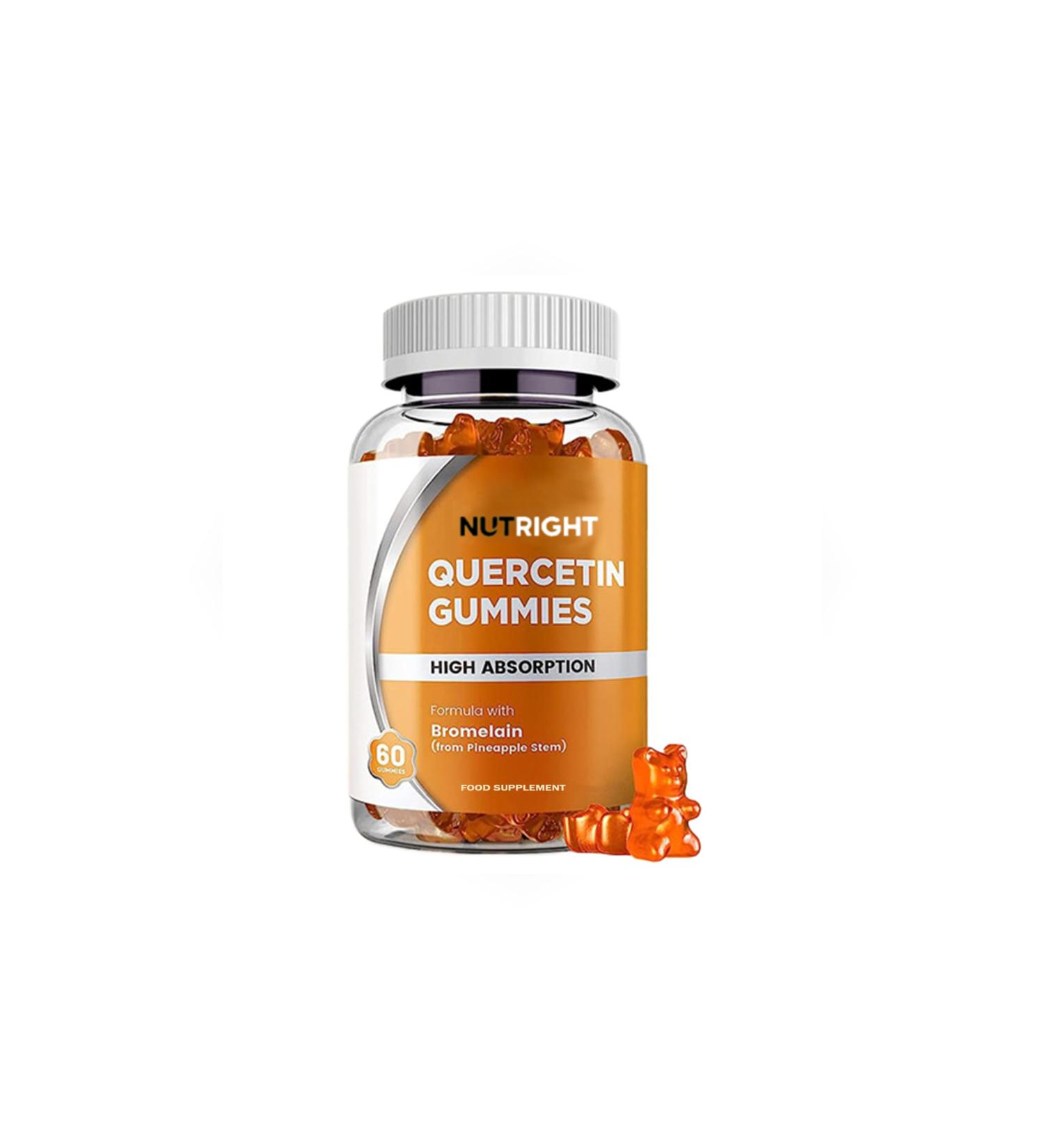 Quercetin & Bromelain Immune Support Gummies - Antioxidant Respiratory & Joint Health - Buy Online on GoSupps.com