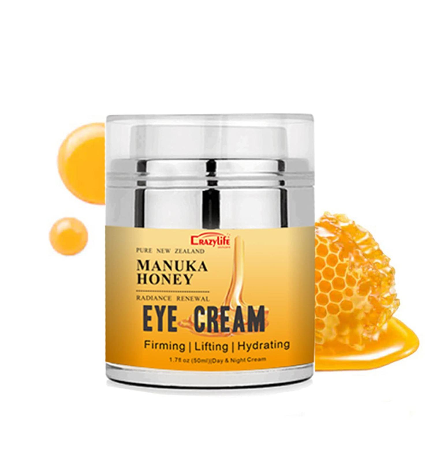 Buy Manuka Honey Eye Cream - Reduce Dark Circles & Puffiness | Anti-Aging Retinol & Aloe Vera Formula for Fine Lines - Buy Online on GoSupps.com