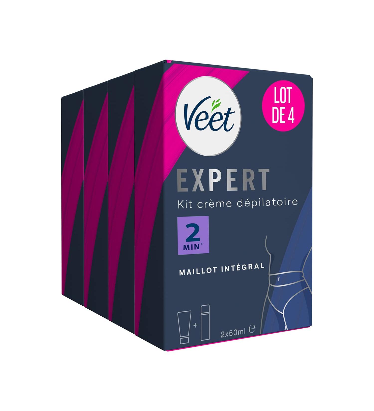 Veet Expert - Pack of 4 Depilatory Creams 2x50 ml - Bikini (4x 2 tubes of 50ml) - Buy Online on GoSupps.com