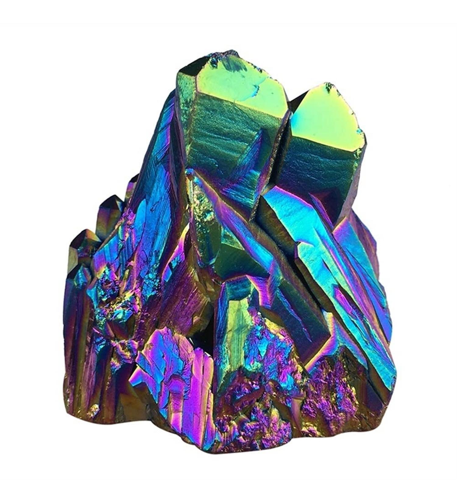 for Quality Natural Quartz Crystal Rainbow Cluster VUG Specimen Gemstones and Crystal Stone Mineral Specimen - Buy Online on GoSupps.com