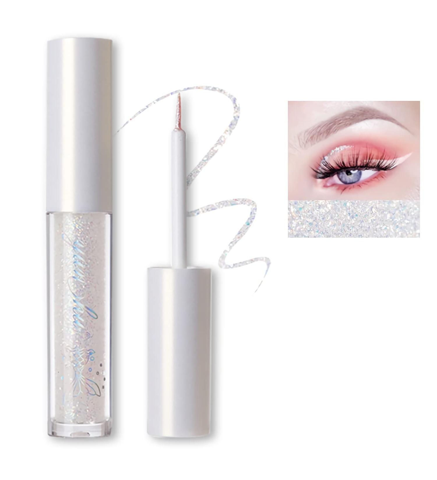 Colored Glitter Eyeliner - Waterproof and Long Lasting Eye Makeup for Women - Metallic Shimmer Eyeliner - Mermaid Star Flash Eyeliner - (04 Colorful Sequin) - Buy Online on GoSupps.com
