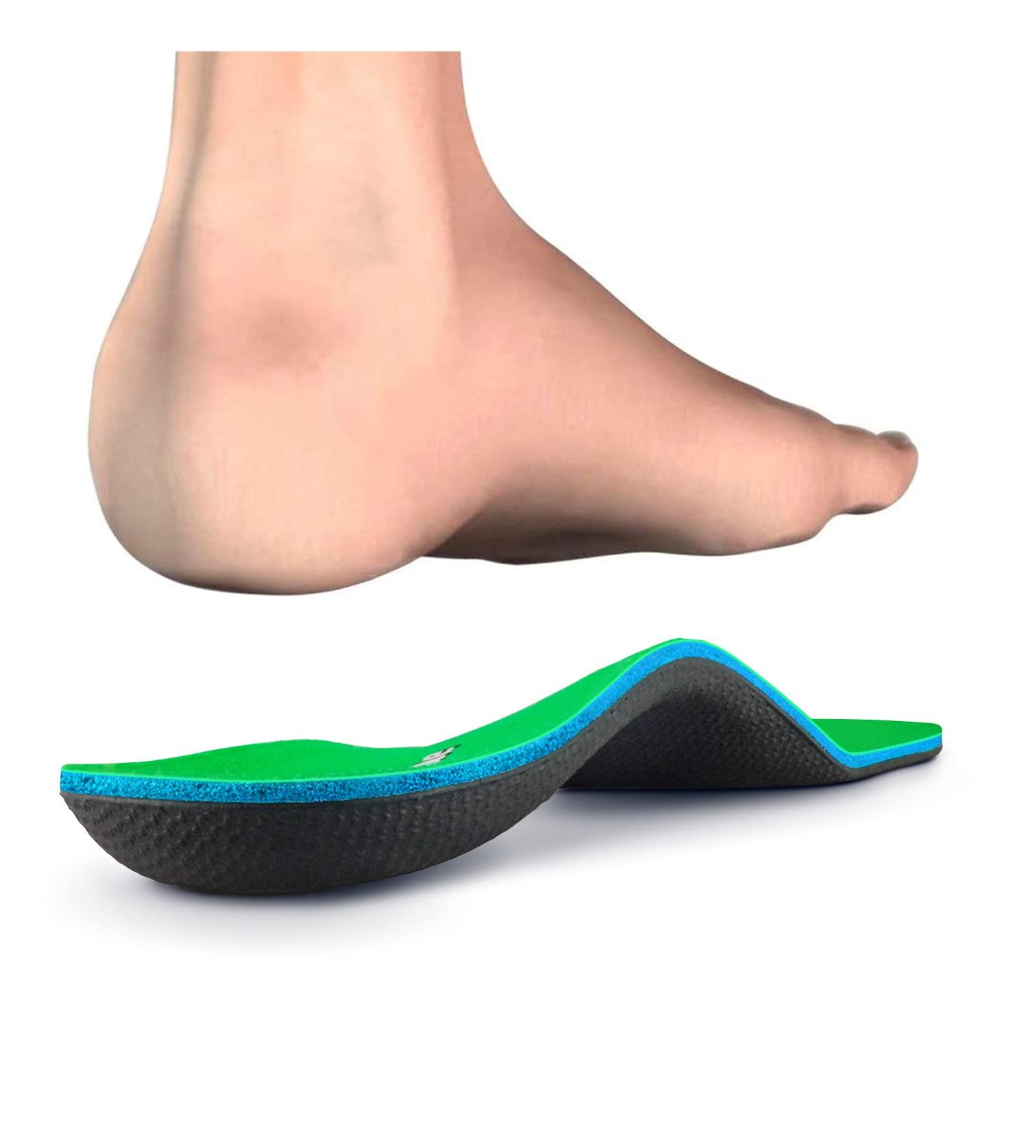 Orthotic Plantar Fasciitis Arch Support Insoles - Green UK-7-260mm | Pain Relief for Men and Women - Buy Online on GoSupps.com