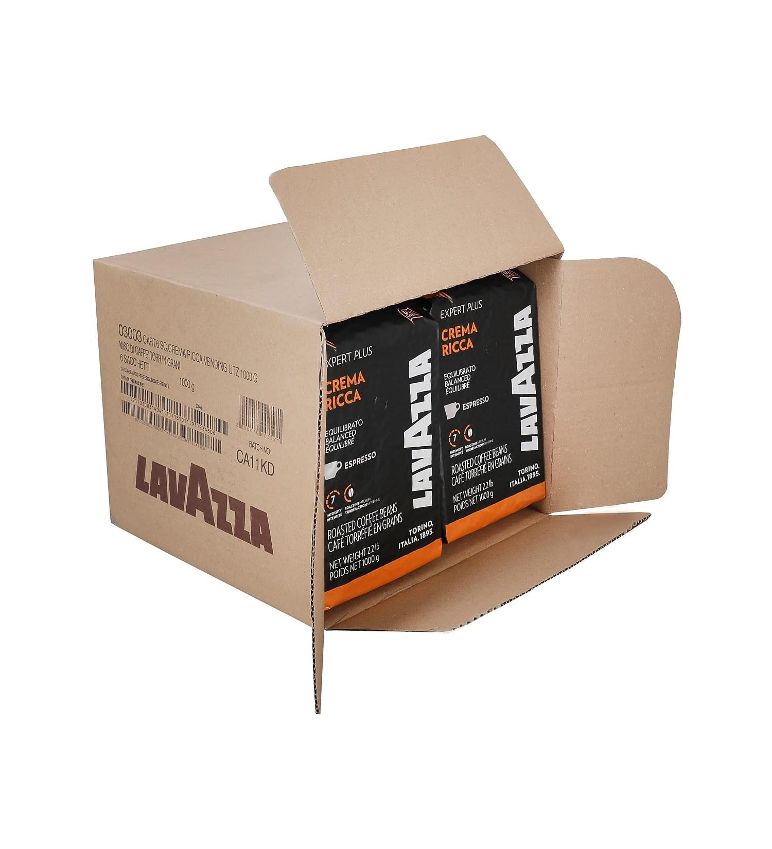 Lavazza Crema Ricca UTZ Coffee Beans 1kg - Rich and Smooth Flavor - 1 Pack - Buy Online on GoSupps.com