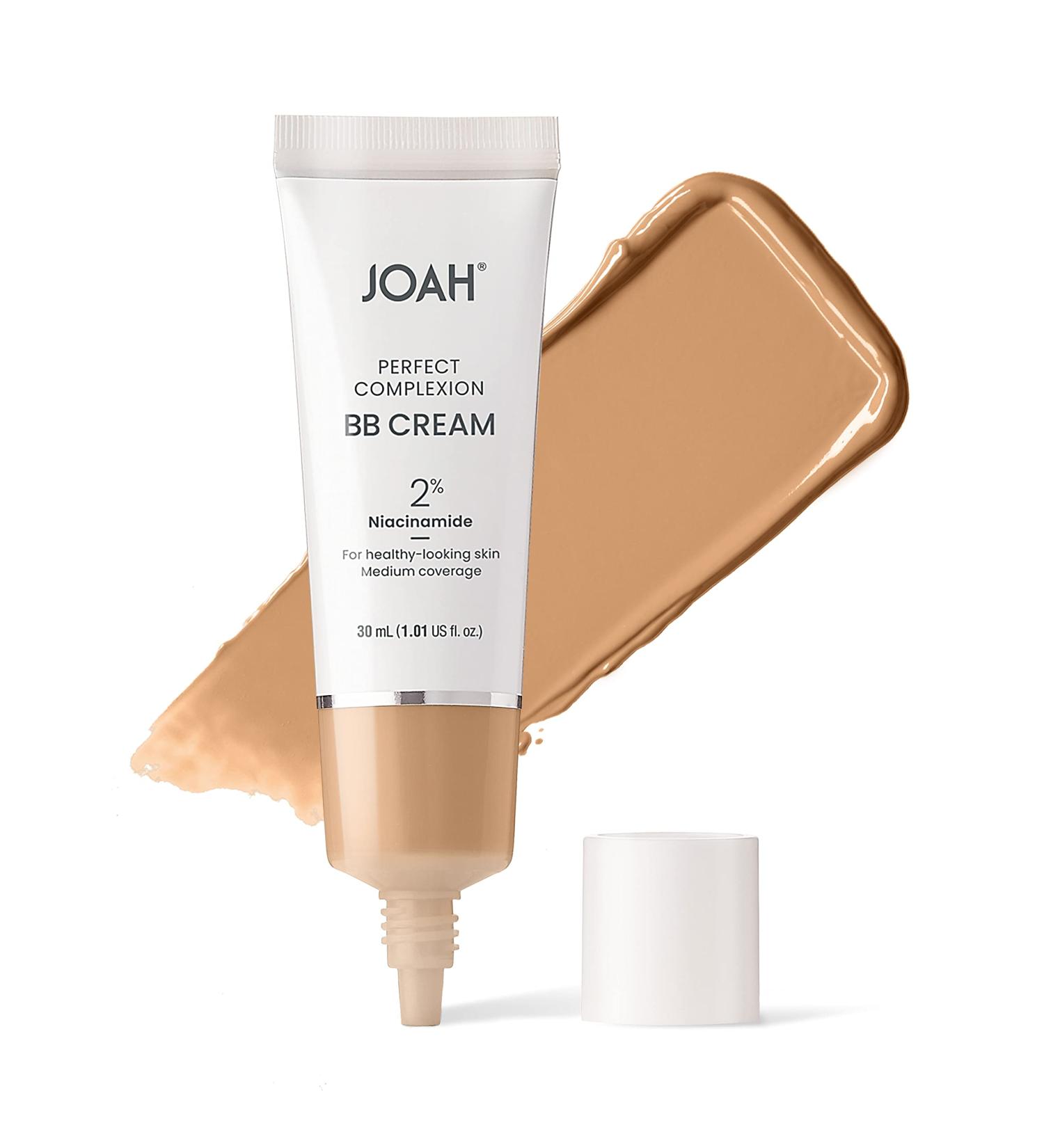 JOAH Beauty Perfect Complexion BB Cream with Hyaluronic Acid and Niacinamide - Medium Buildable Coverage, Lightweight Korean Makeup for Even Skin Tone - Semi Matte Finish, Light with Warm Undertones - Buy Online on GoSupps.com