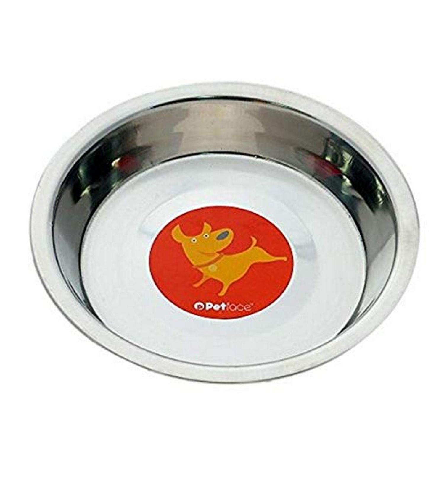 Petface Stainless Steel Puppy Dog Bowl Silver Medium 14 cm (Pack of 1) Puppy 14 cm