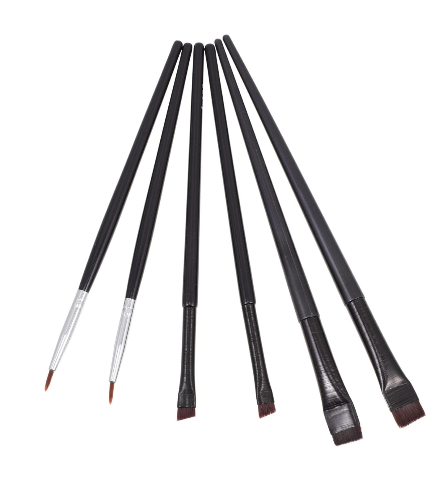 6-Piece Eyeliner Makeup Brush Set - Thin Eyeliner & Eyeshadow Brushes for Girls - Perfect for Cream & Liquid Makeup - High-Quality & Versatile - Buy Online on GoSupps.com