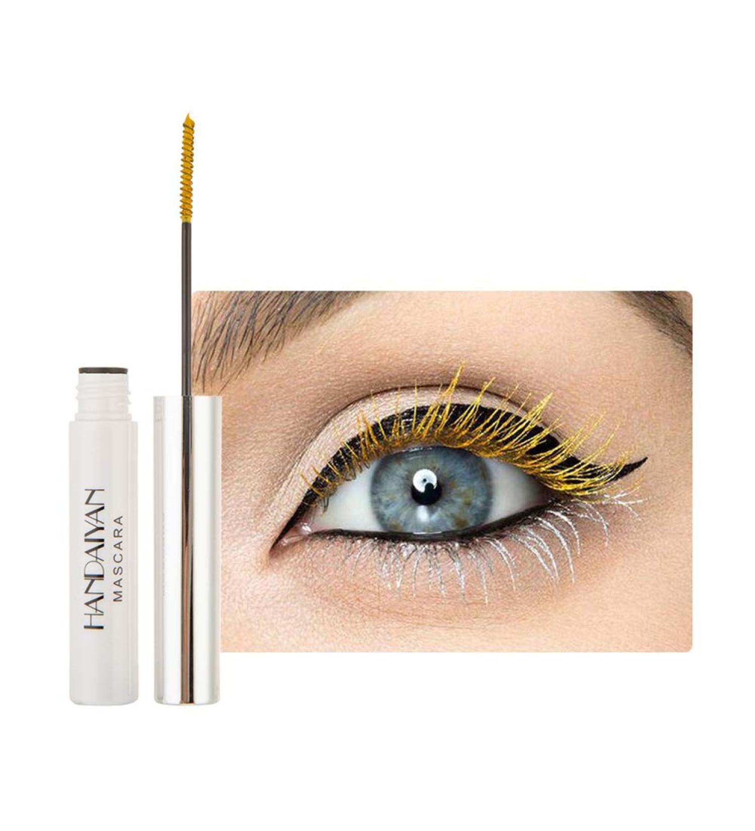 Allbestaye Colorful Waterproof Mascara | Fine Brush | Long-Lasting Green Black & White for Stunning Eyelashes - Buy Online on GoSupps.com