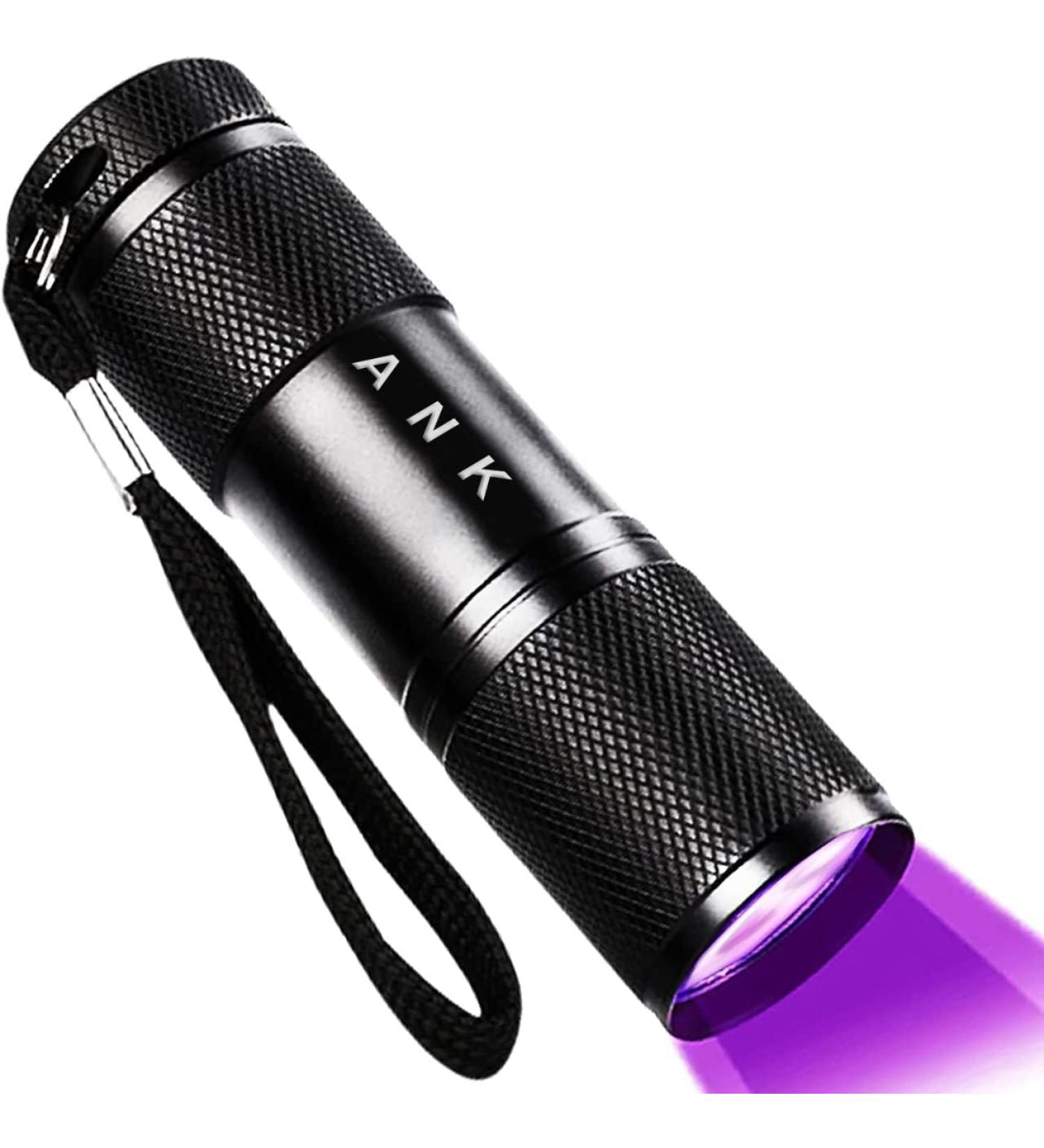 A N K UV Torch 87MM L 9LED Torch 395 NM Black Flashlight Powerful UV Light Pets Urine Detector 26MM Ultraviolet Light 3 x AAA Portable Battery Cat Bed Dog Bed Pet Bed Dry Urine Detector. - Buy Online on GoSupps.com