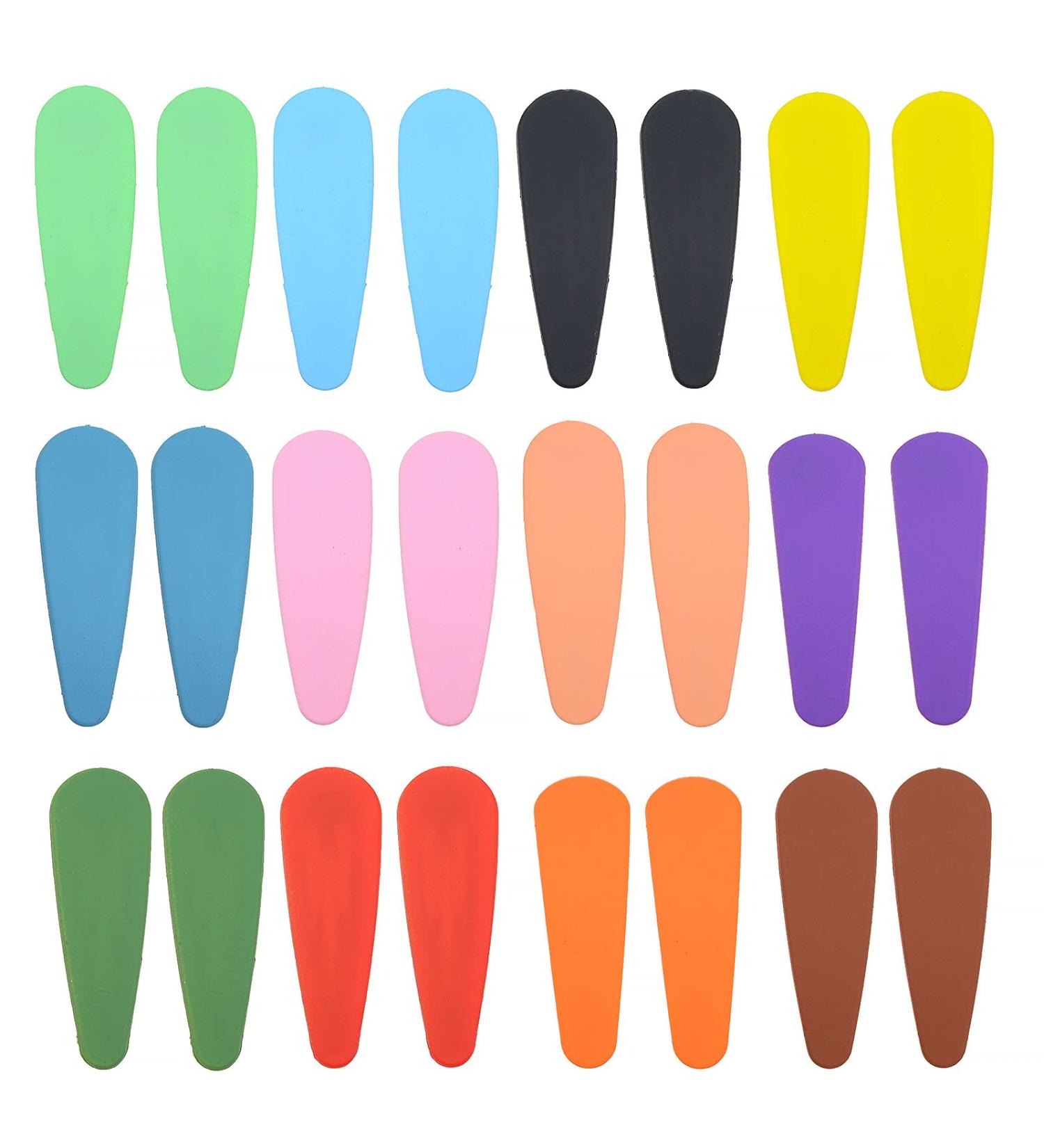 Colorful Plastic Hair Clips - 24 Pieces 5.1 cm | International Shipping Available - Buy Online on GoSupps.com