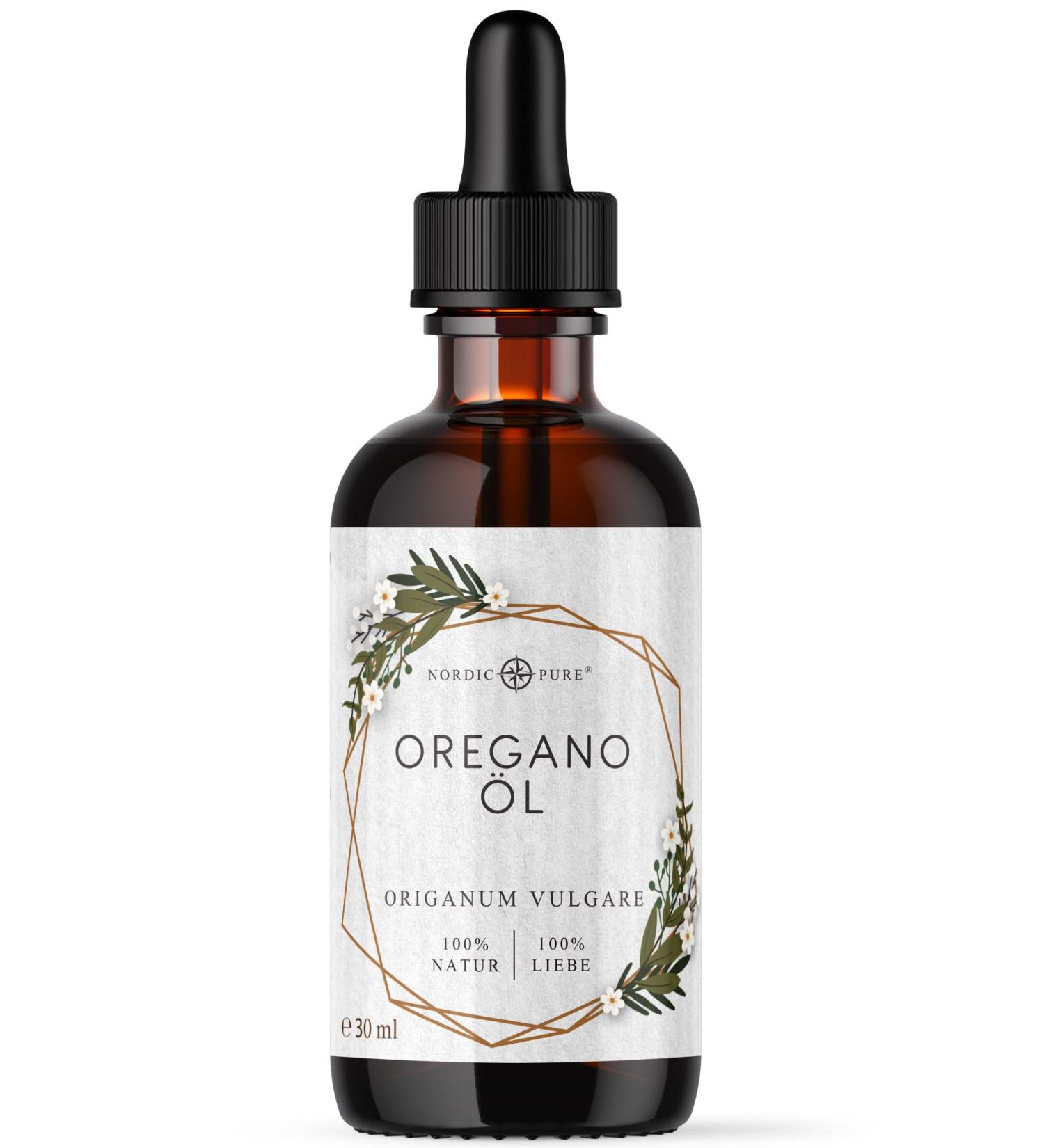 Buy Nordic Pure Oregano Oil 30ml - 100% Pure Essential Oil No Additives Food Quality 1200 Drops Imported from Germany - Buy Online on GoSupps.com