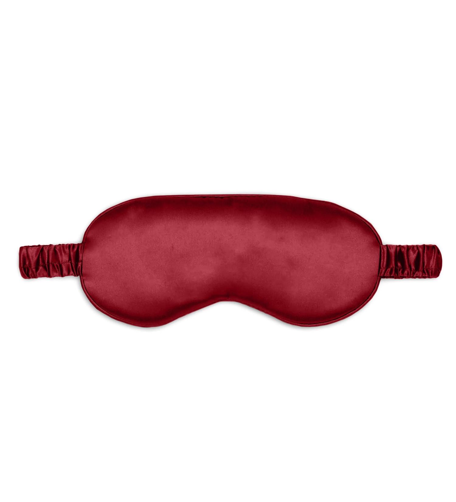 Mulberry Park - 100% Pure 30 Momme Silk Sleep Eye Mask - Luxurious Smooth and Ultra Soft Comfortable Sleeping Mask with Silk Covered Strap Blocks Light for Deep Full Night's Sleep - Ruby Ruby (30 Momme)