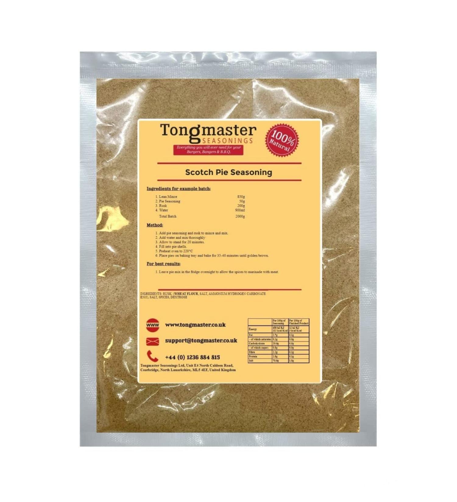 Scotch Pie Seasoning Mix - 250g (50g Makes 2kg)