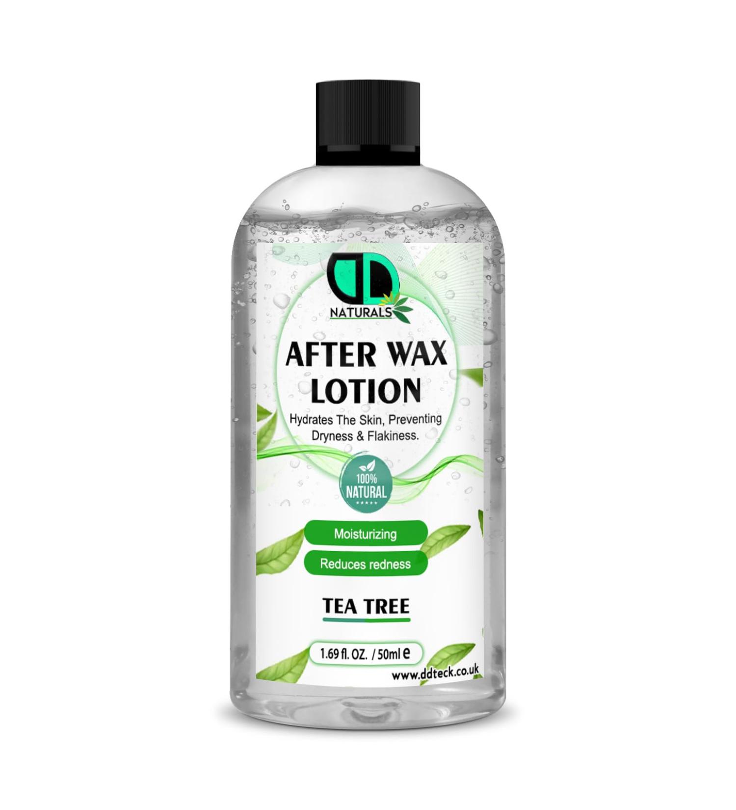 DD teck Tea Tree Oil After Wax Lotion - Soothing and moisturizing after-wax care for smooth bump-free skin calms and soothes moisturizes and softens prevents ingrown hairs for all