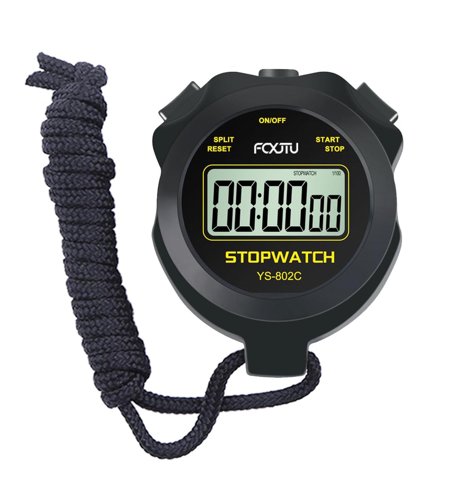 Fcxjtu Simple Digital Sports Stopwatch Timer - Silent Basic Operation for Swimming & Running Training | Non-Waterproof Black Design - Buy Online on GoSupps.com