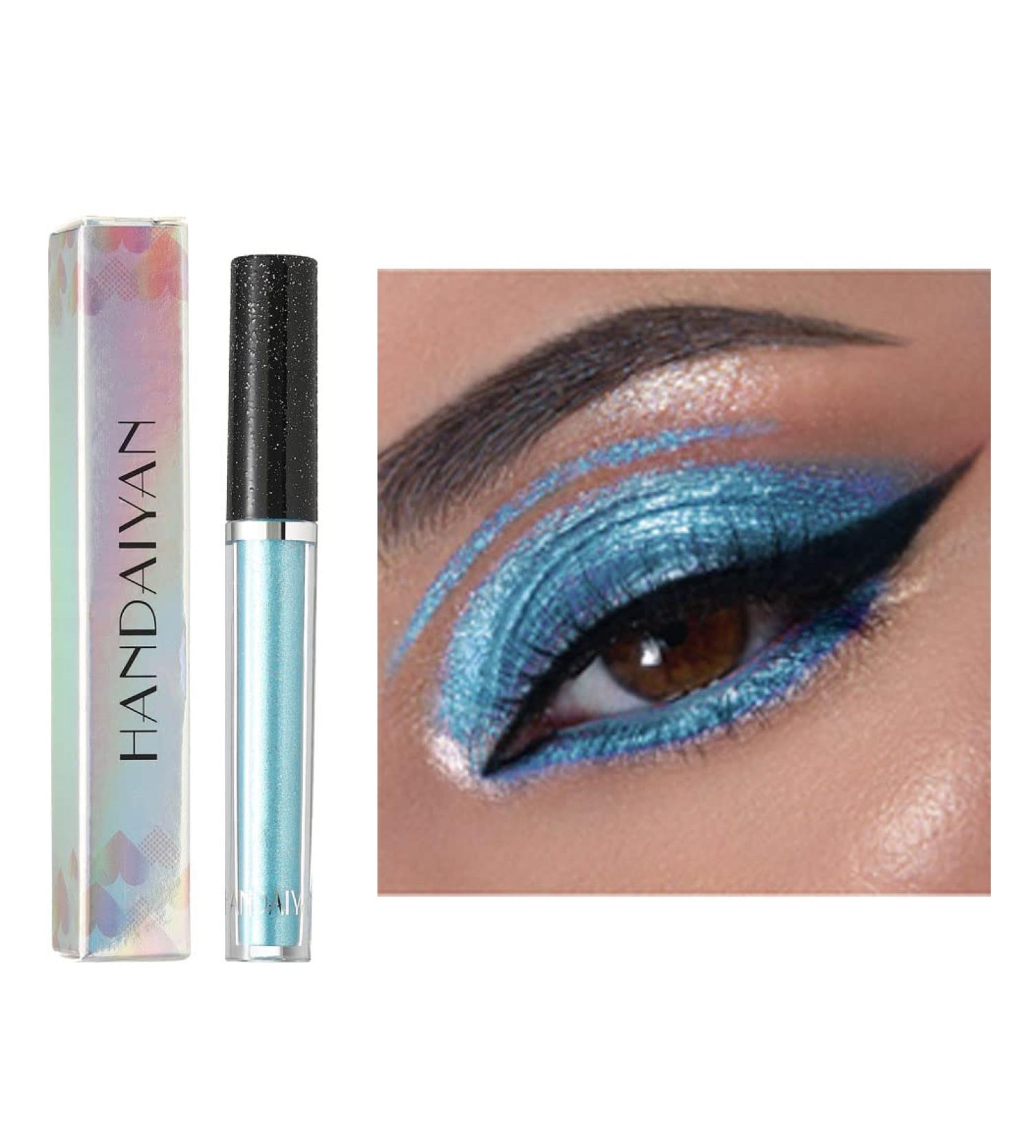 Kilshye Metallic Glitter Eyeshadow - Shiny Blue Liquid Eye Shadow for Women and Girls - Buy Online on GoSupps.com