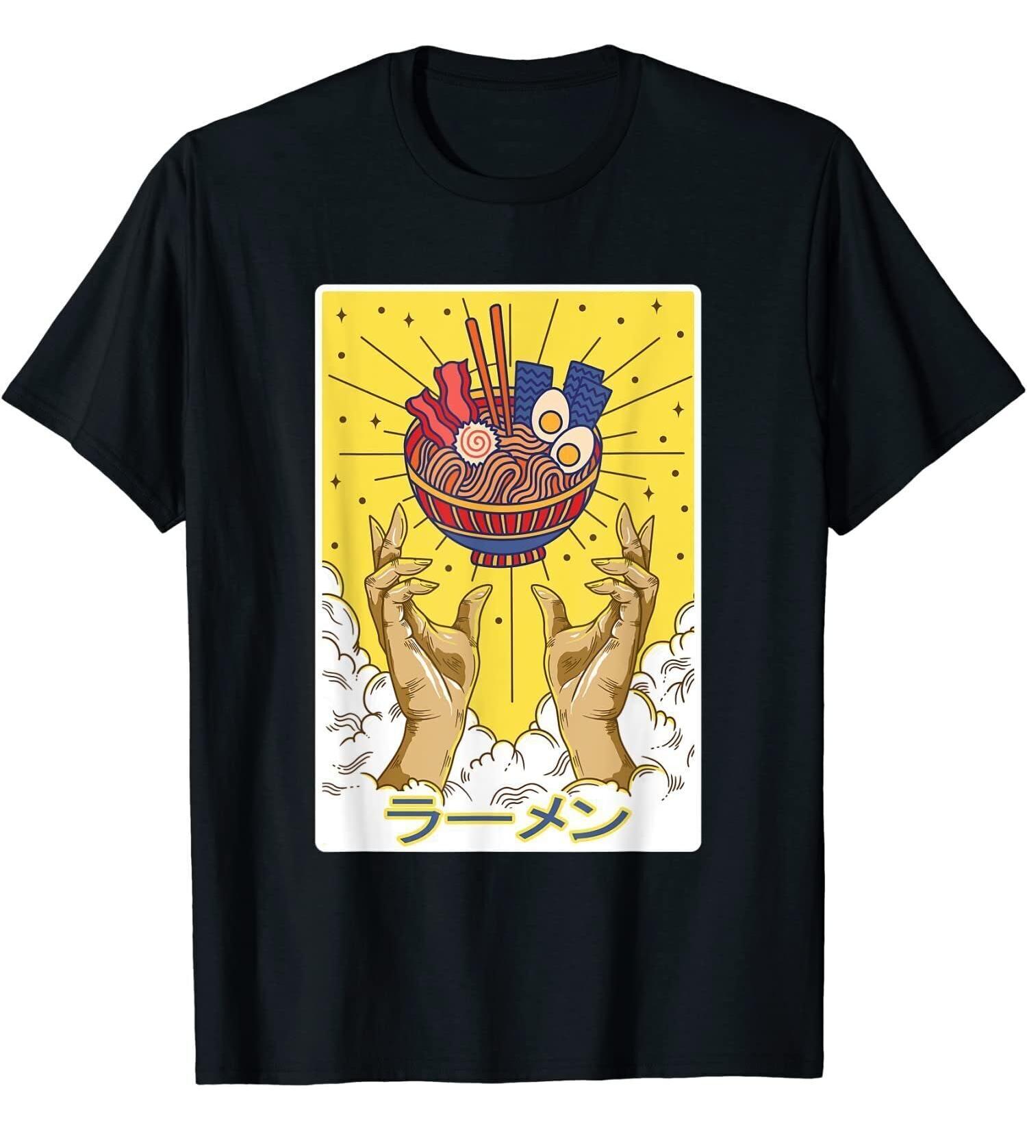 NJD Limited Ramen Japanese Noodles Soup Bowl Japan Food Anime Gift T-Shirt Black L Black