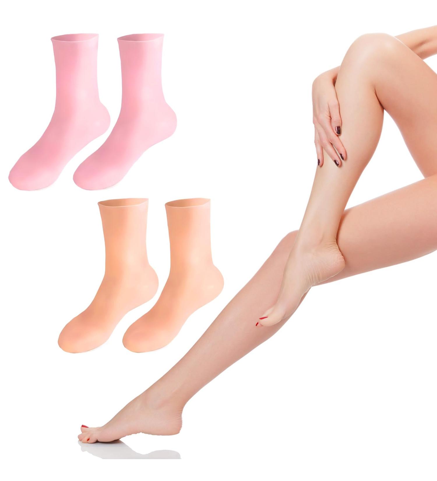 Moisturizing Silicone Socks for Women | Foot Spa & Pedicure Care | Exfoliating Gel Socks - Buy Online on GoSupps.com