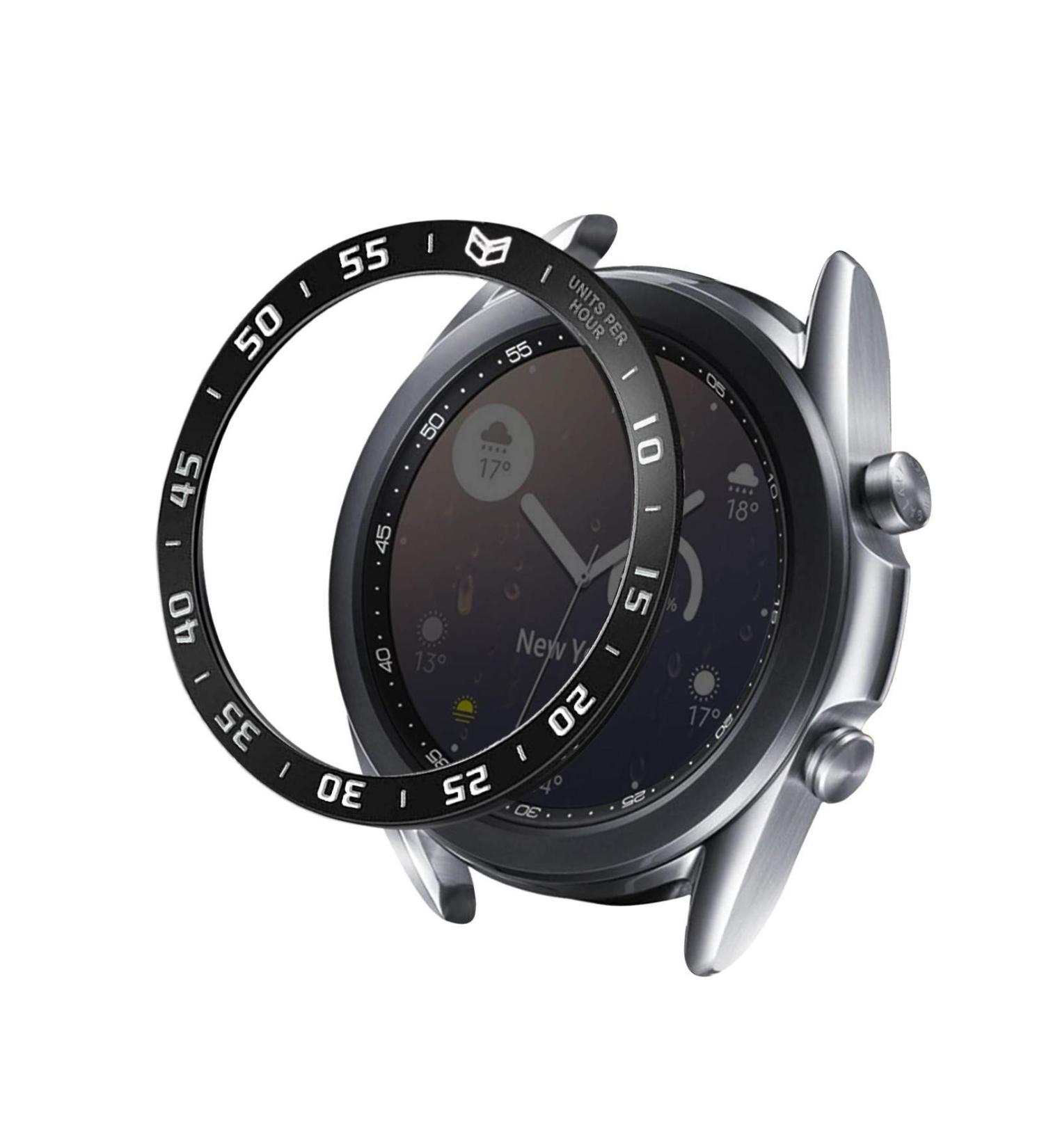 Abanen Watch Bezel for Samsung Galaxy Watch 3 45mm  Aluminum Adhesive Lightweight Watch Bezel Cover Anti-Scratch Protection Sticker Ring for Galaxy Watch3 45mm (Black) - Buy Online on GoSupps.com