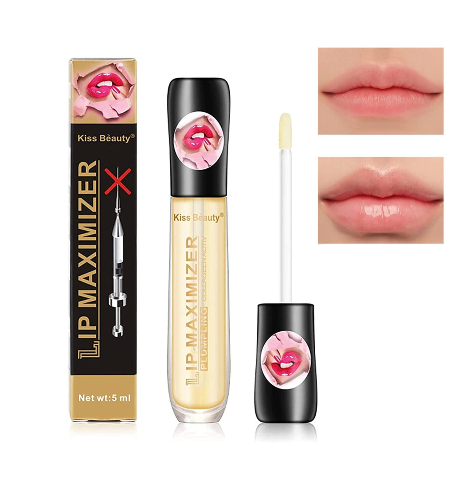 Cozzo Lip Plumper Serum - Vitamin E, Transparent Toot Lip Oil, Moisturizing Gloss for Plump Lips & Reduce Fine Lines (1 PCS) - Buy Online on GoSupps.com