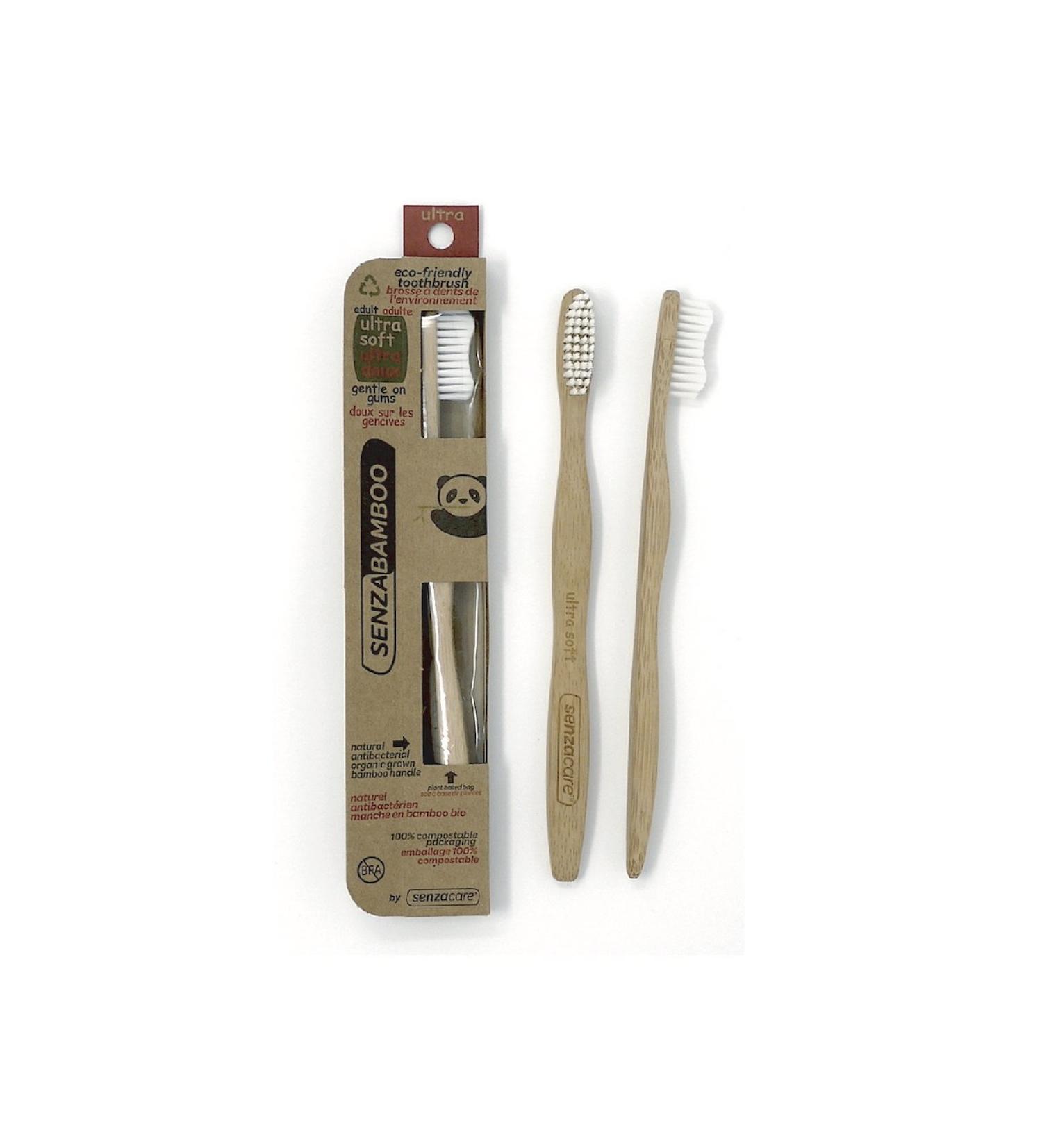 SenzaBamboo Eco-Friendly Toothbrush (1) - Ultra Soft Adult Brush for Gentle Oral Care - Buy Online on GoSupps.com