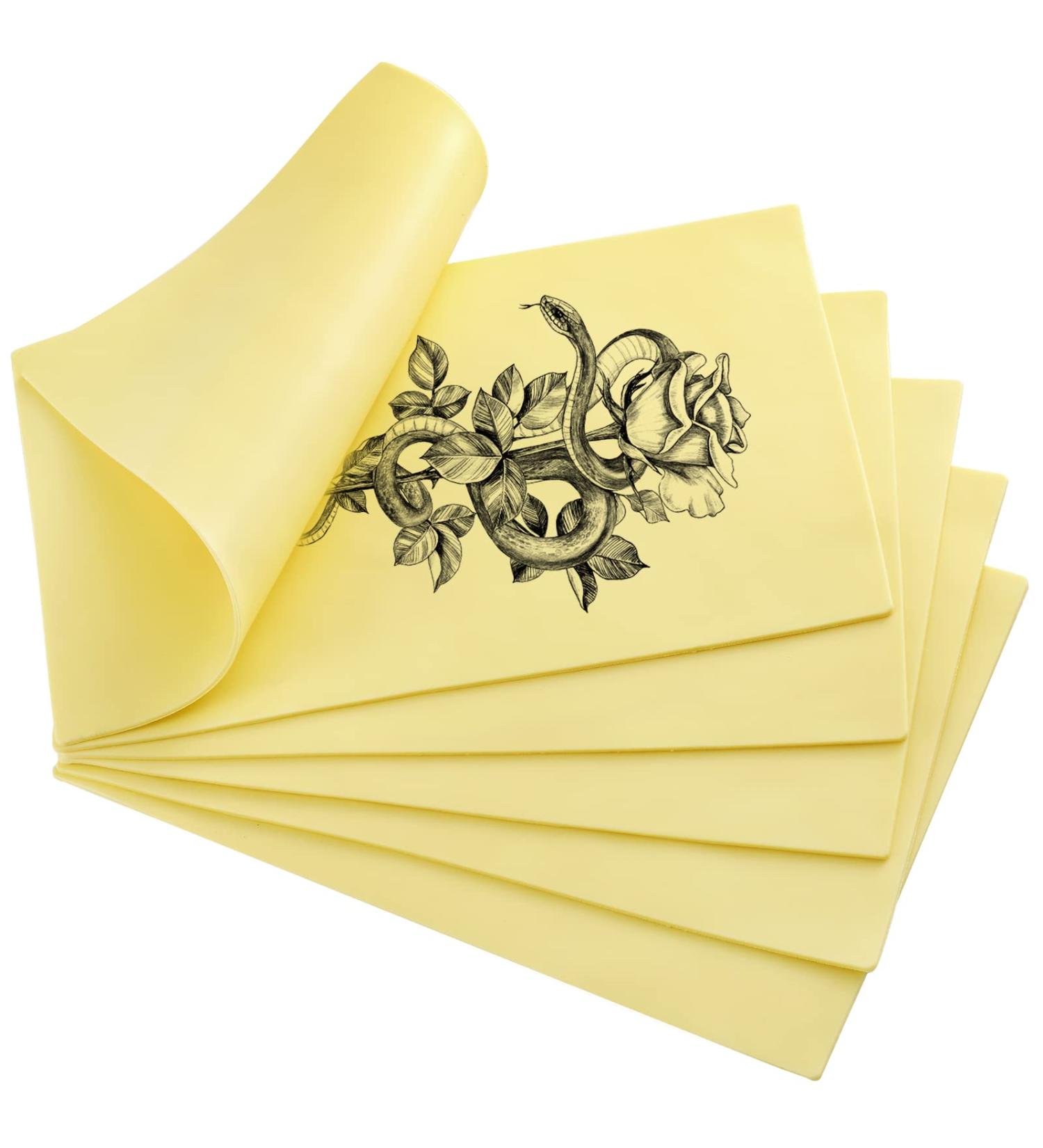 6 Sheets Blank Skin Practice Kit - 8x11 Inch, 3mm Thick Synthetic Skin for Tattoo Artists - Double Sided Silicone Practice Skin for Beginners and Experienced Artists - Buy Online on GoSupps.com