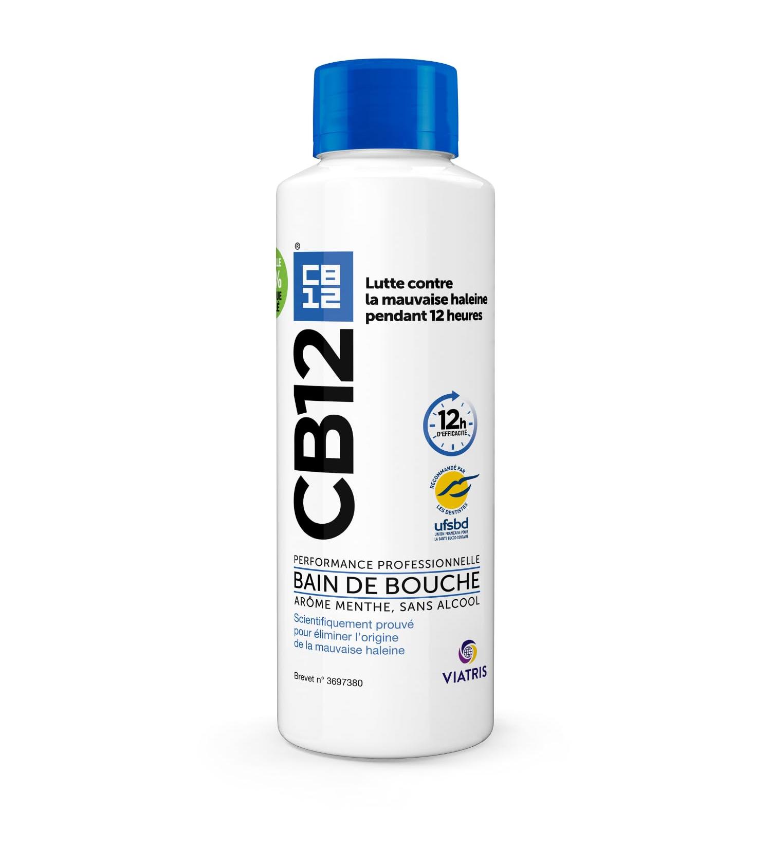 CB12 - Mouthwash - Fights bad breath for 12 hours - Alcohol-free - Mint flavor - 500 ml - Buy Online on GoSupps.com