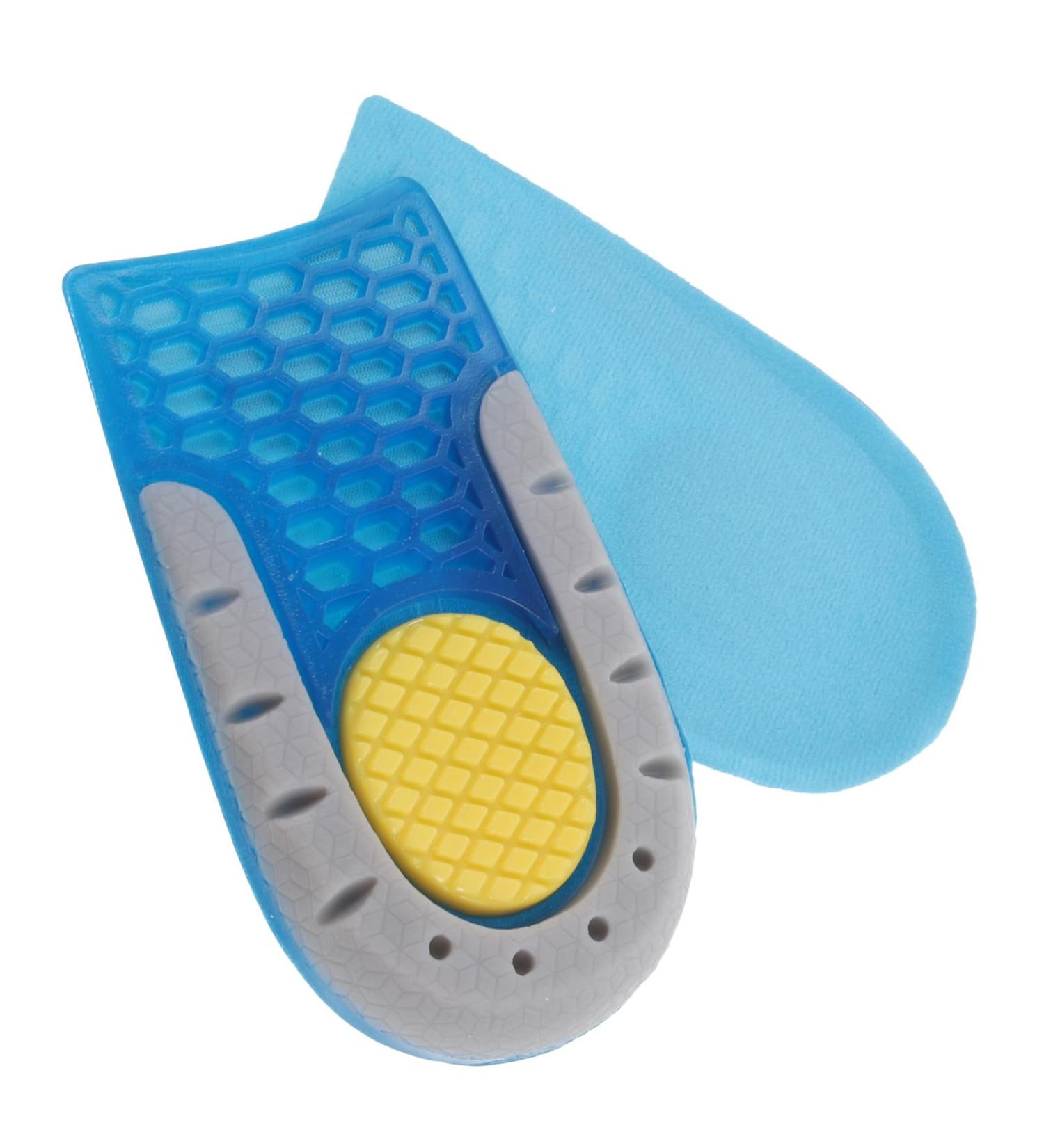 FRCOLOR Shock Absorbing Height Increasing Insoles for Men & Women | Elevator Shoe Inserts for Plantar Support & Comfort | 1 Pair Blue 11X6.3X1.5CM - Buy Online on GoSupps.com