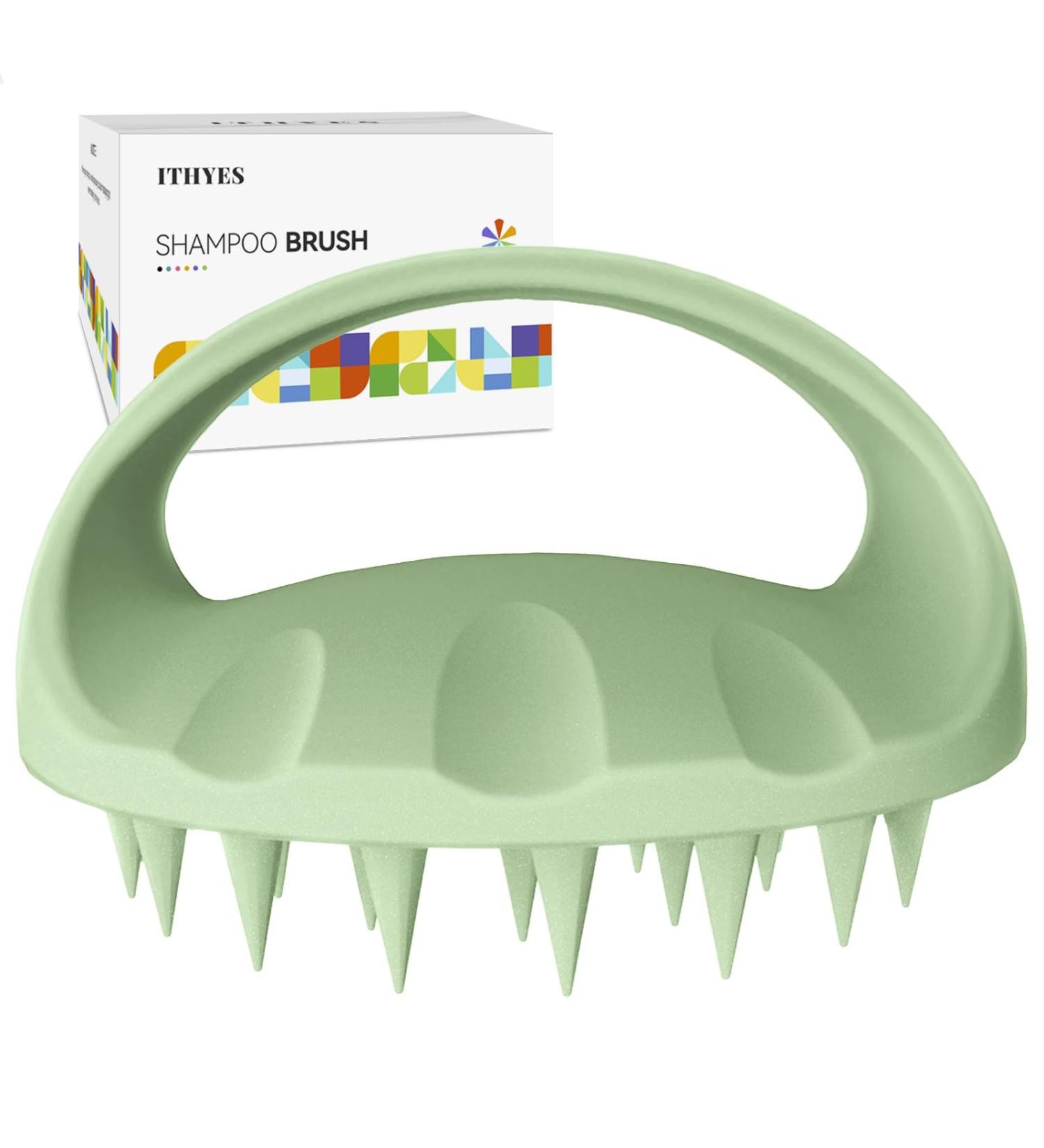 Ityes 38 Fingers Scalp Massager Brush - Silicone Head Massage Brush for Hair Care | Ideal for Women Men & Pets - Light Green - Buy Online on GoSupps.com