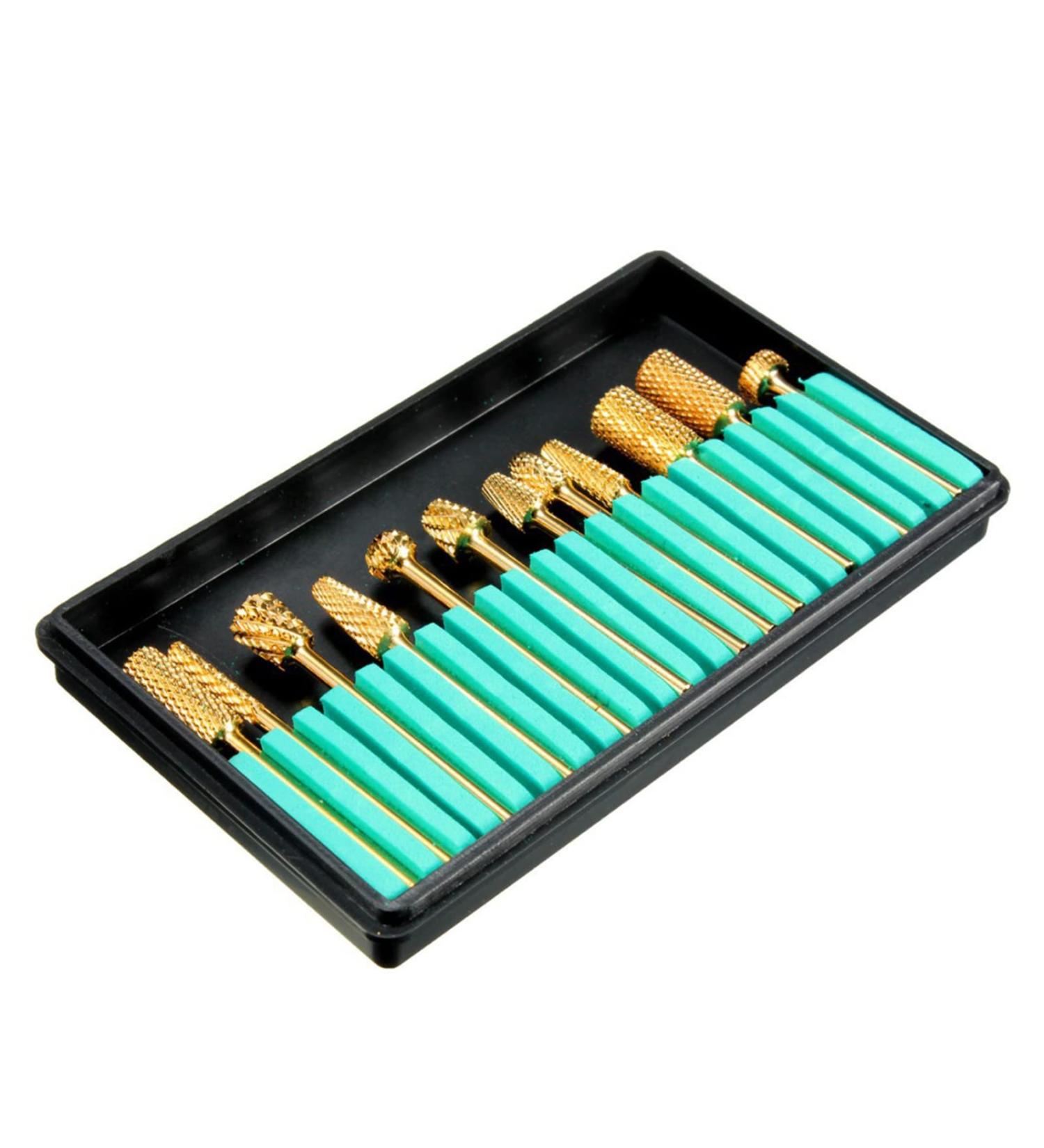 12x Nail Nursing Drill Bits Tool Carbide Tungsten Steel Nail Drill Bit Electric File Manicure Nail Art Tool - Buy Online on GoSupps.com