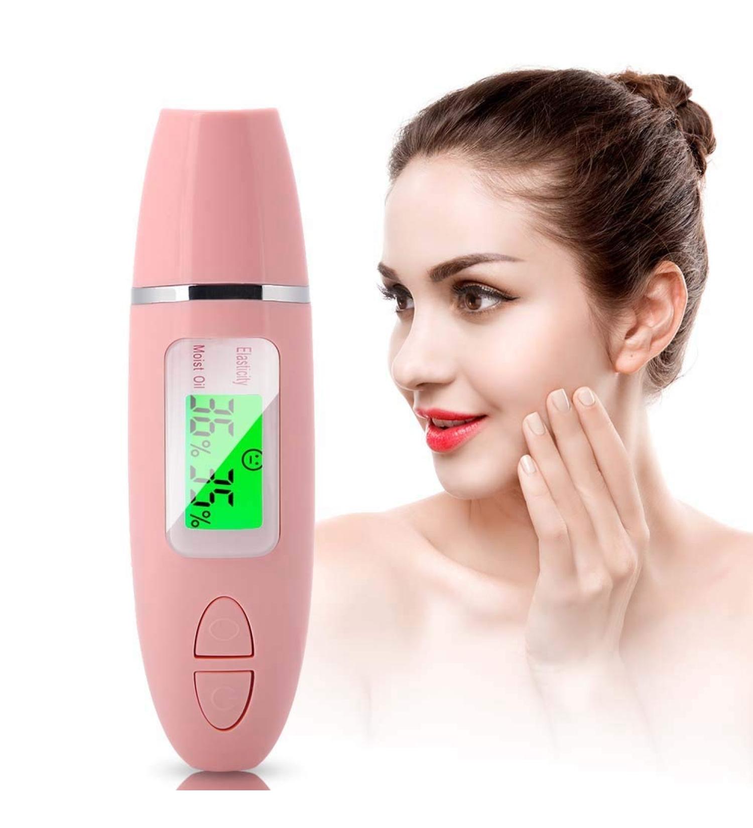 skin detector Skin Moisture Tester Portable Digital LCD Display Precision Skin Sensor Tester Face Moisture Water Oil Analyzer for Home Travel Beauty Salon Detect the Fluorescent - Buy Online on GoSupps.com