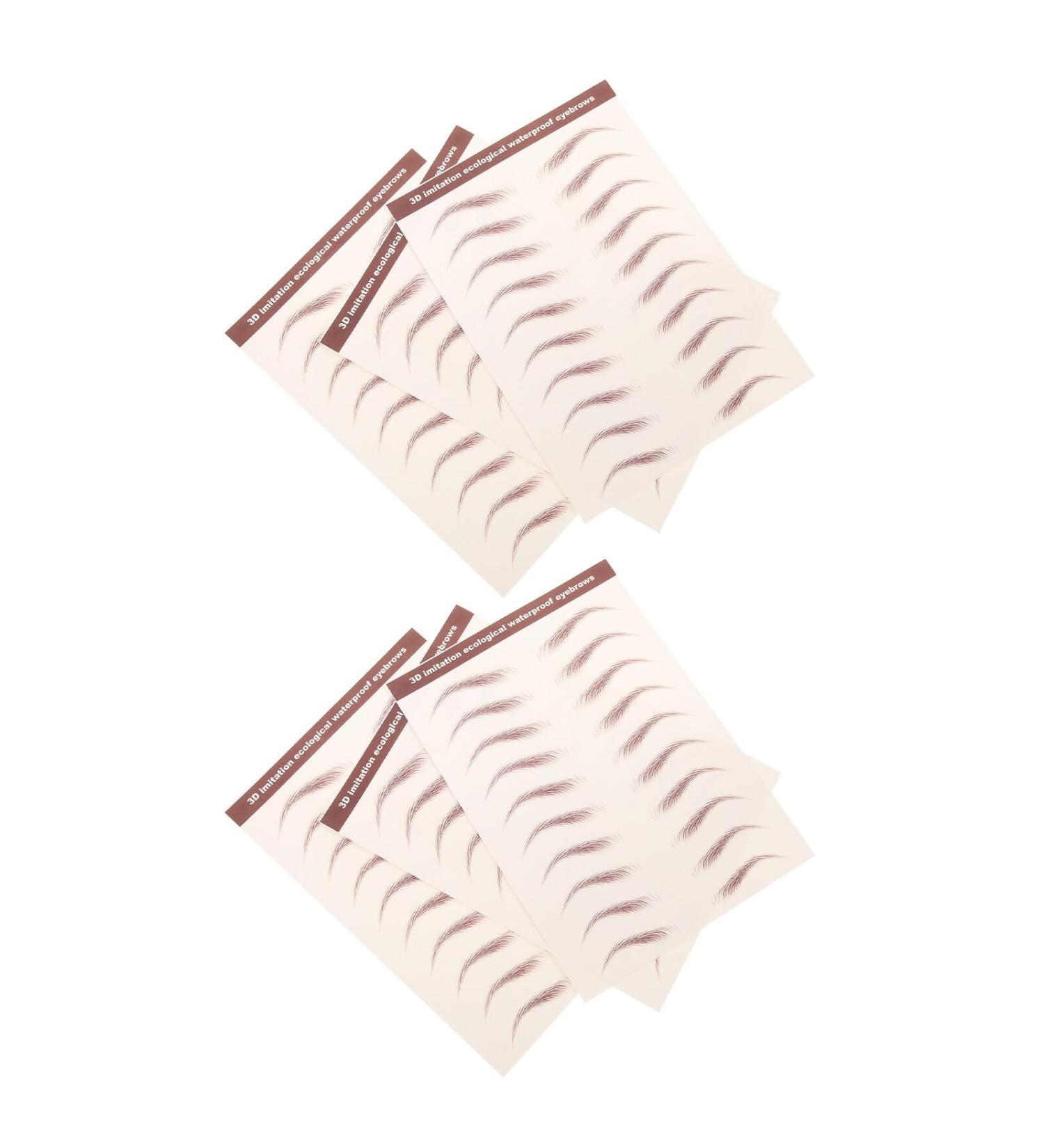 POPETPOP 6 Feuilles D Autocollants Temporaires pour Sourcils Bruns 3D Waterproof Transfert Naturel et pais Autocollants D coller pour Maquillage Rapide et Entretien Quotidien - Buy Online on GoSupps.com