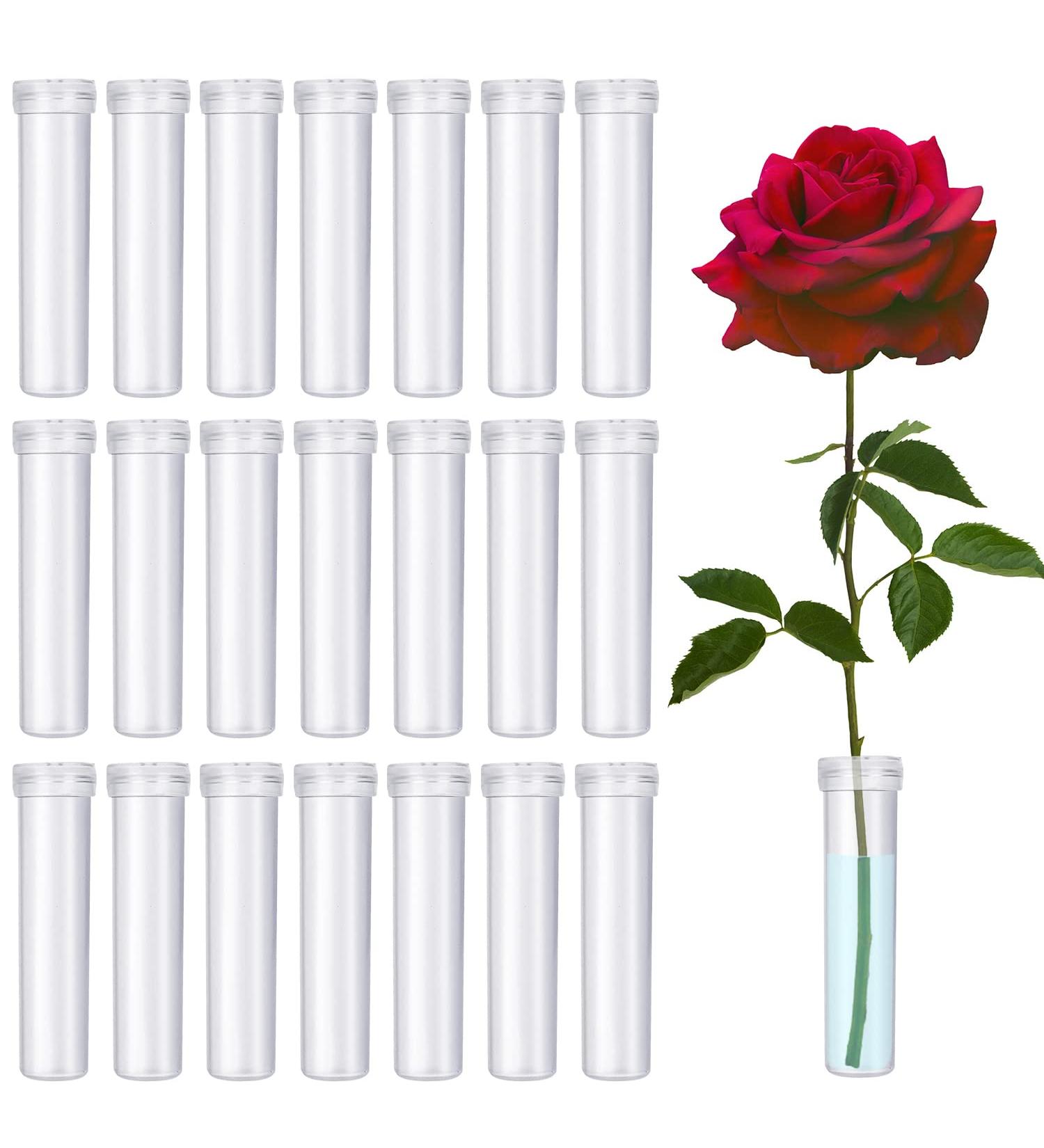 LznYi 100 Pack 2.83 Floral Water Tubes - Clear Plastic Tubes for Milkweed and Flower Arrangements - 100pcs White - Buy Online on GoSupps.com