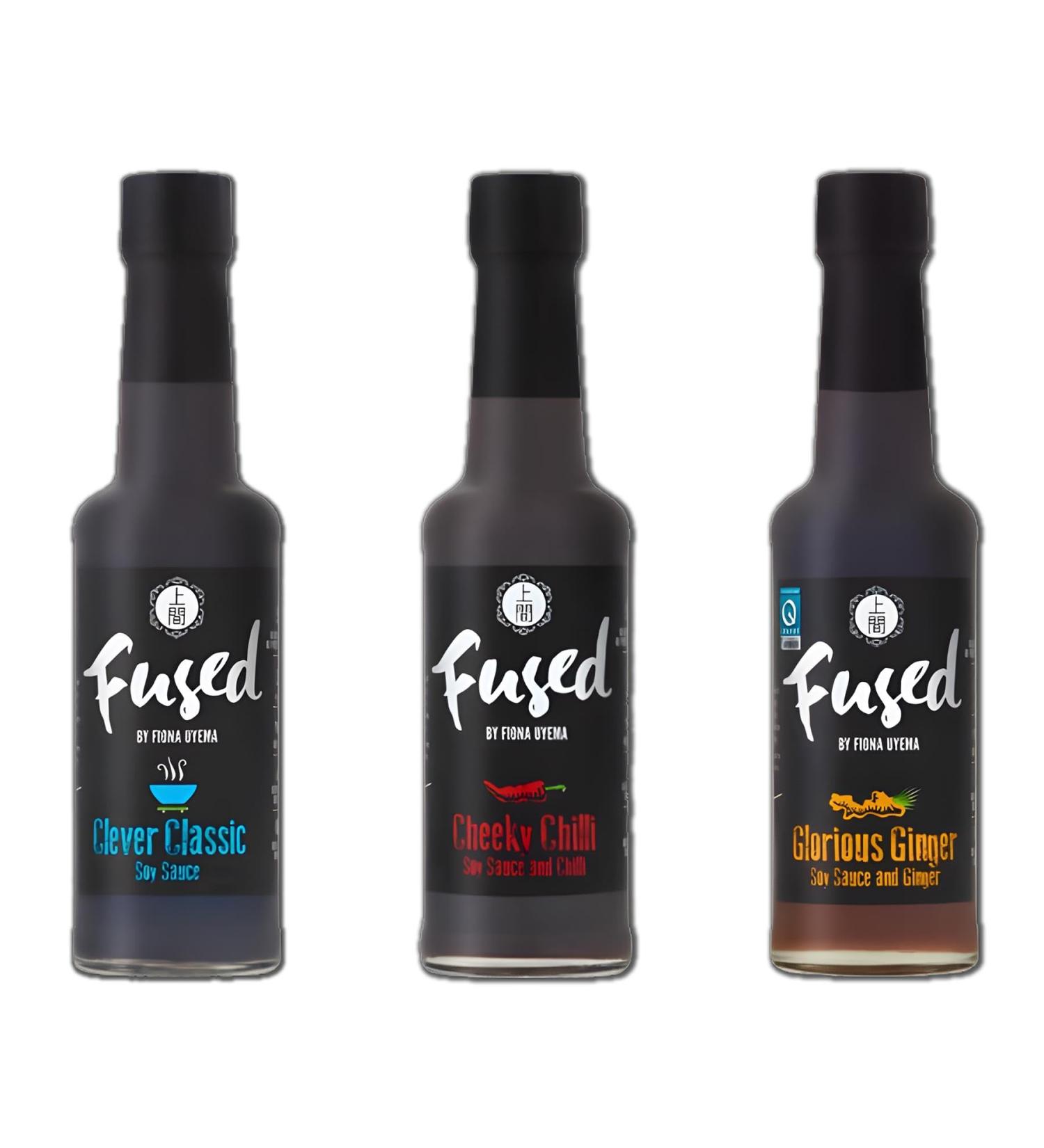 Fused Sauce Pick N Mix - Choose From 2+ Flavours | Cheeky Chilli Clever Classic Glorious Ginger | Gift Set for Sauce Lovers - Pack of 3 - Buy Online on GoSupps.com